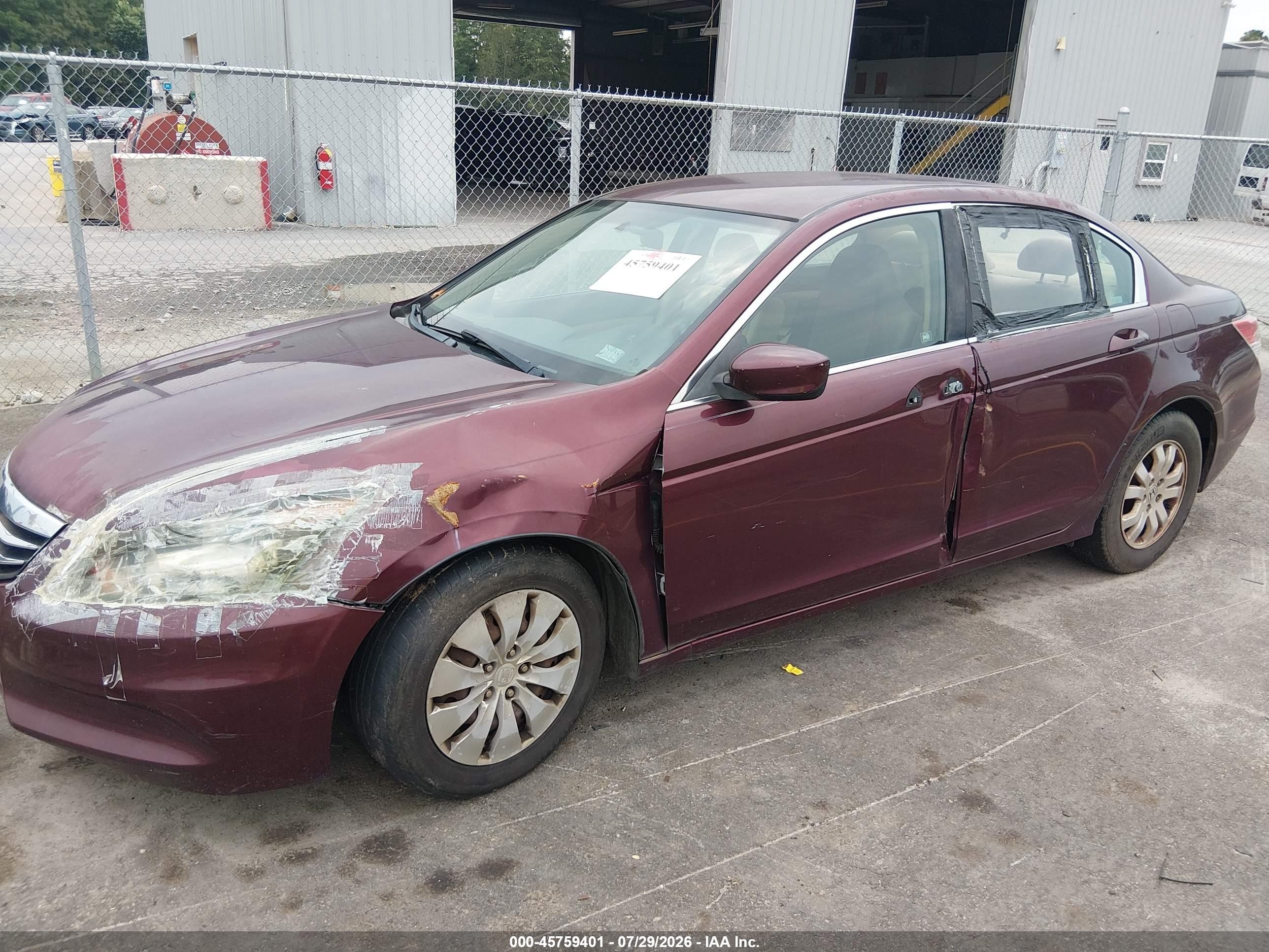 2011 Honda Accord 2.4 Lx Burgundy vin: 1HGCP2F35BA019485