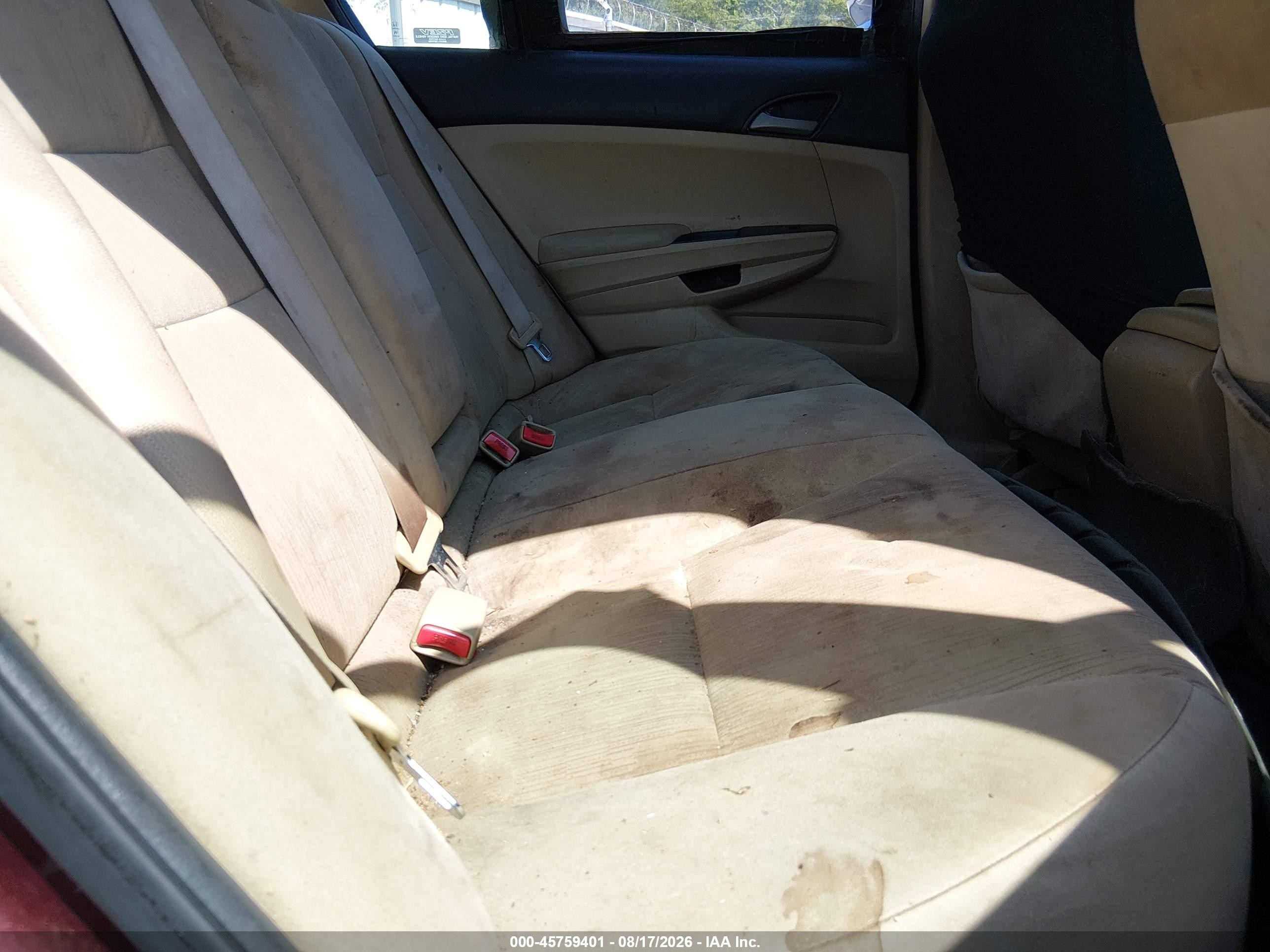 2011 Honda Accord 2.4 Lx Burgundy vin: 1HGCP2F35BA019485