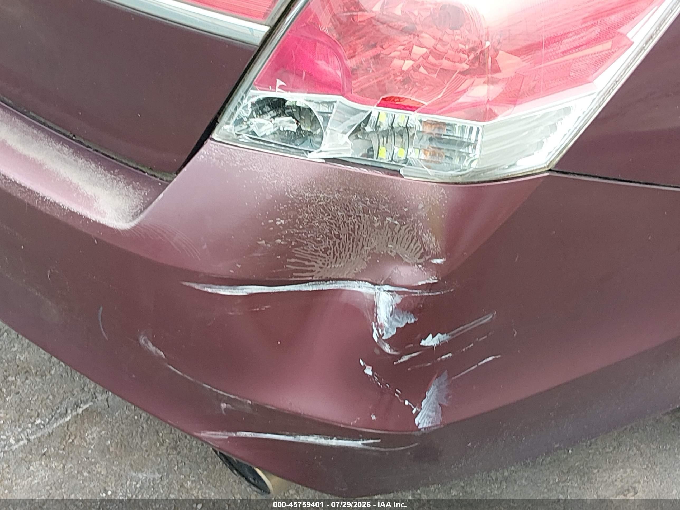 2011 Honda Accord 2.4 Lx Burgundy vin: 1HGCP2F35BA019485