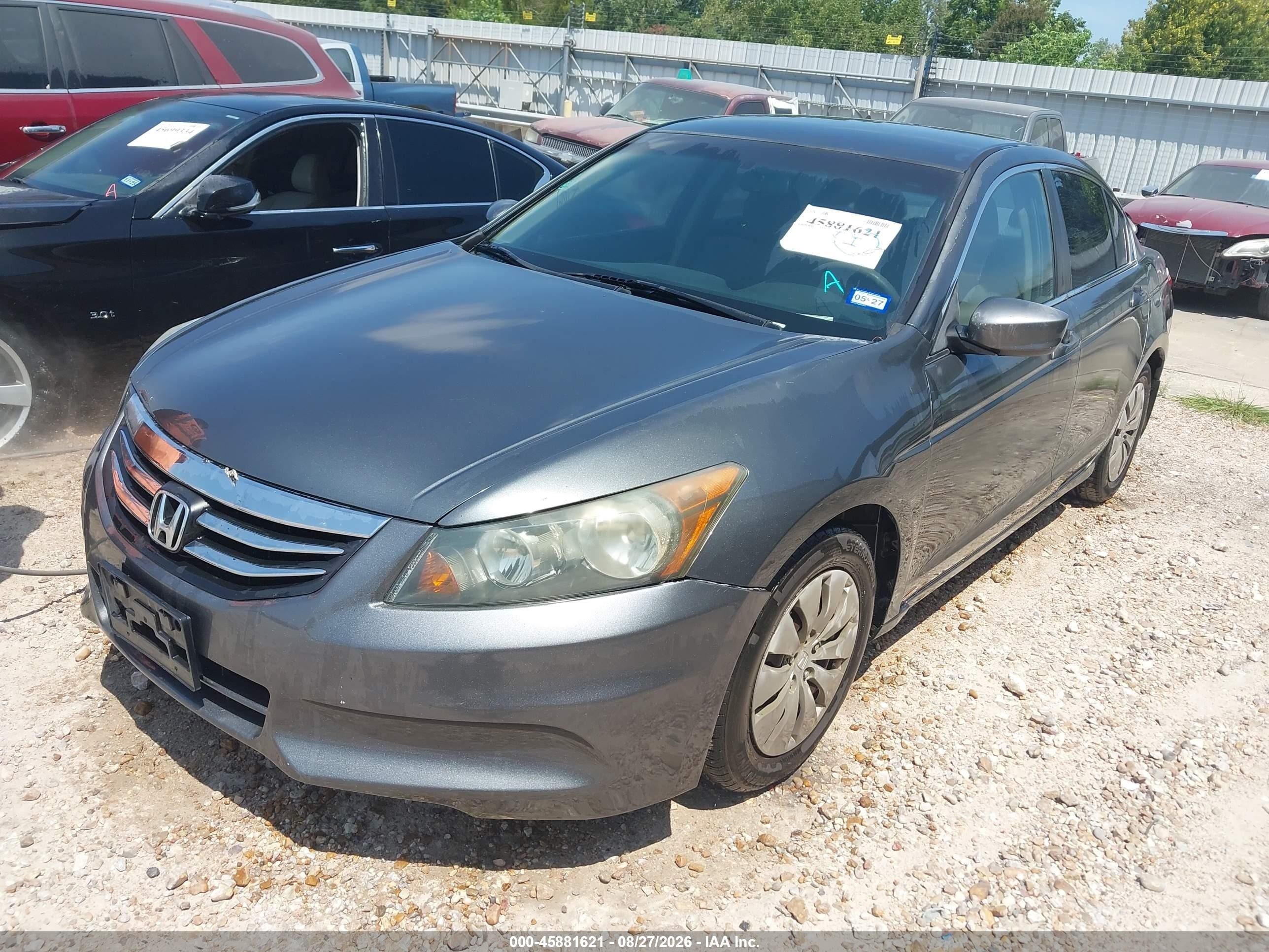 2012 Honda Accord 2.4 Lx Gray vin: 1HGCP2F35CA062192