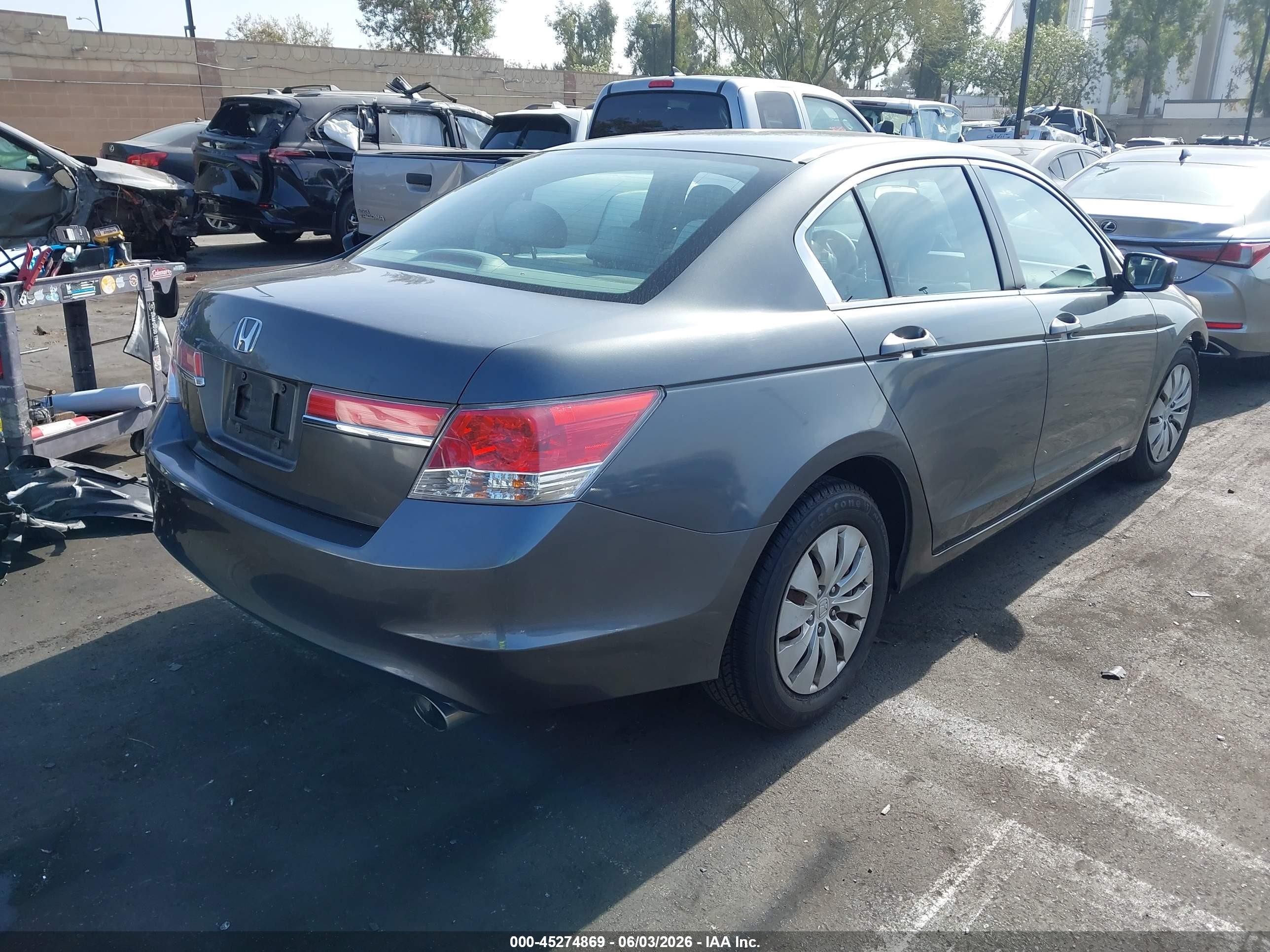 2012 Honda Accord 2.4 Lx Gray vin: 1HGCP2F35CA079302