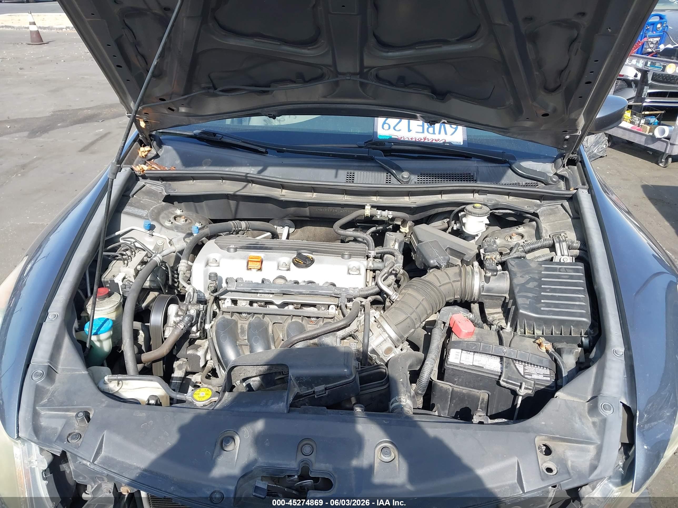 2012 Honda Accord 2.4 Lx Gray vin: 1HGCP2F35CA079302