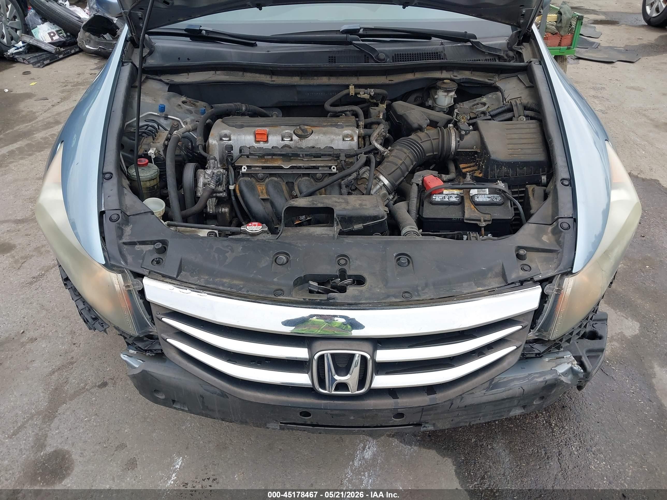2012 Honda Accord 2.4 Lx Blue vin: 1HGCP2F35CA129373