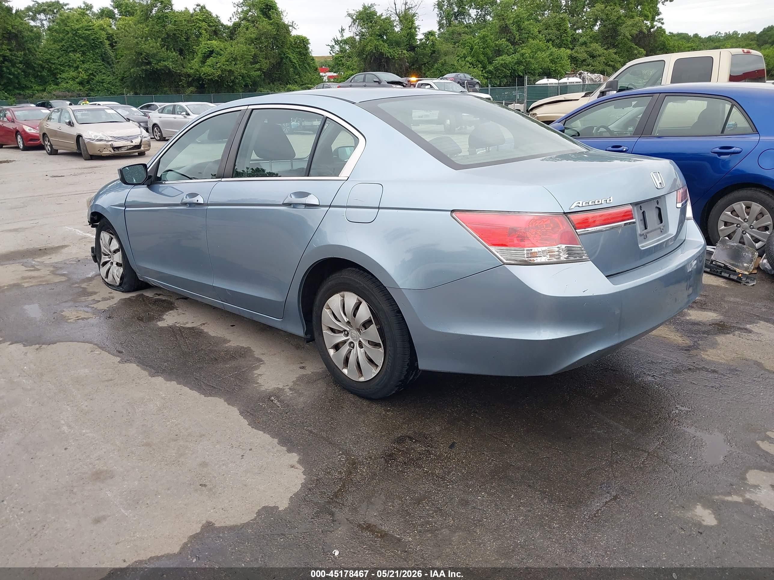 2012 Honda Accord 2.4 Lx Blue vin: 1HGCP2F35CA129373