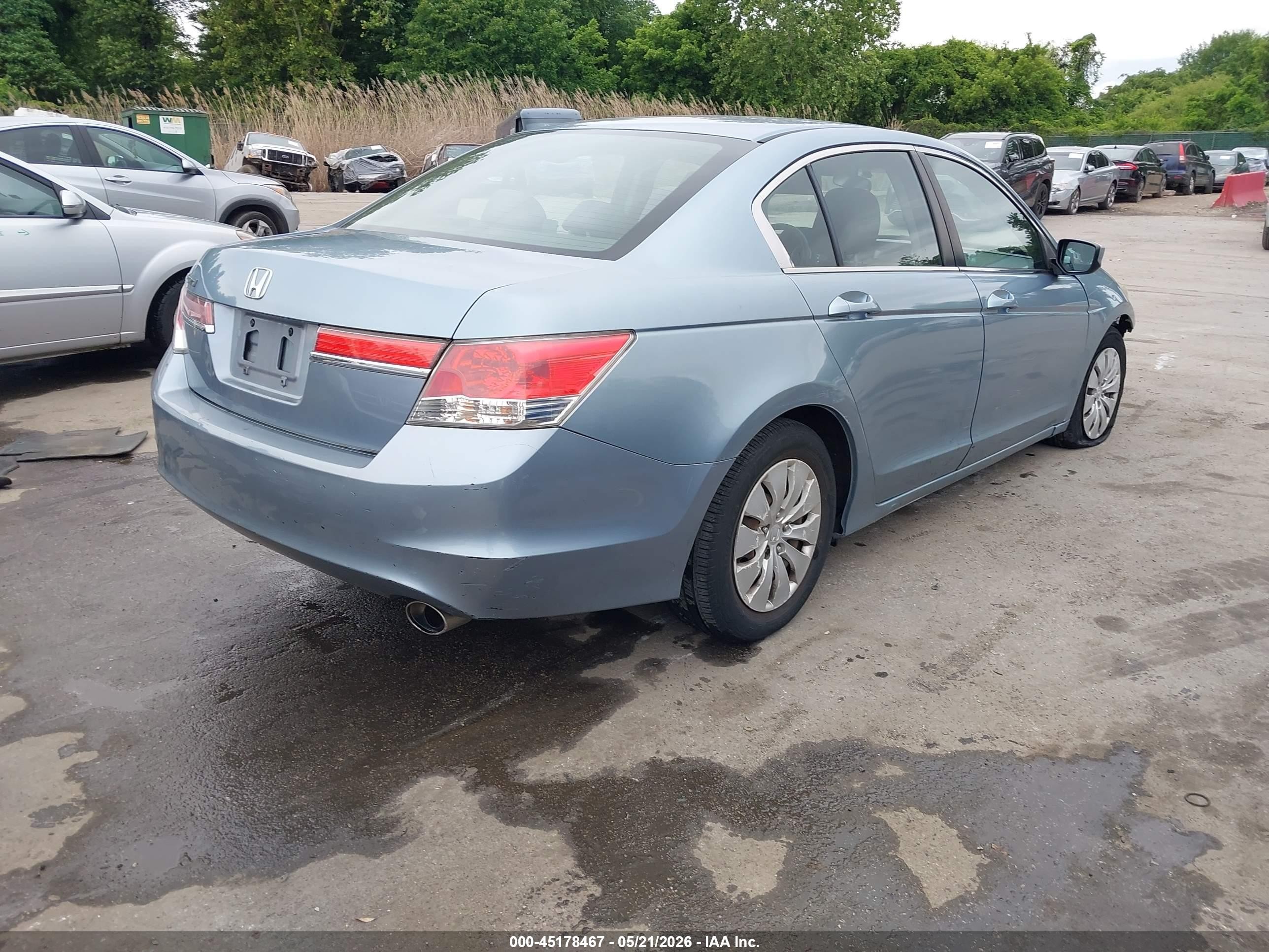 2012 Honda Accord 2.4 Lx Blue vin: 1HGCP2F35CA129373