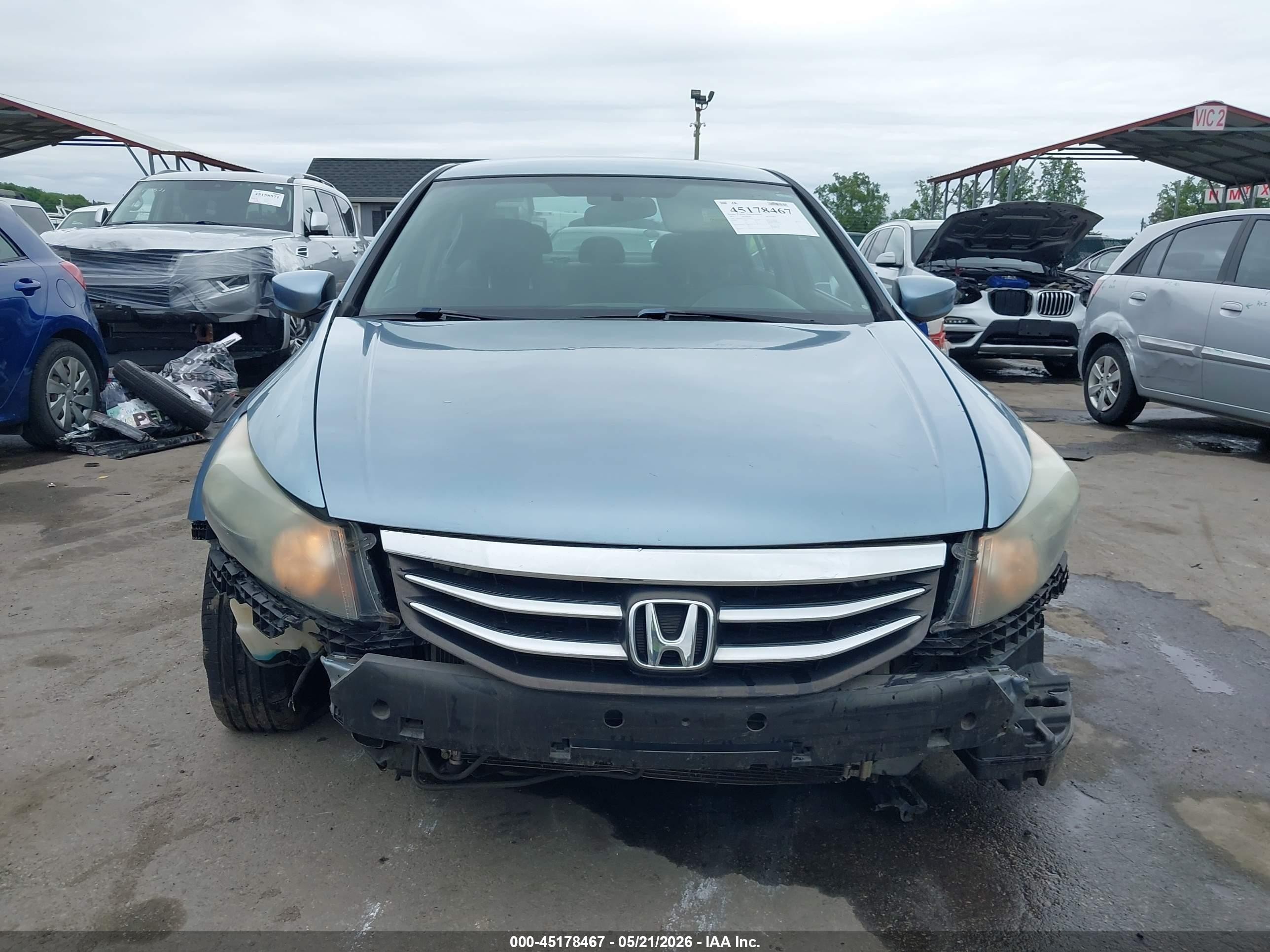 2012 Honda Accord 2.4 Lx Blue vin: 1HGCP2F35CA129373