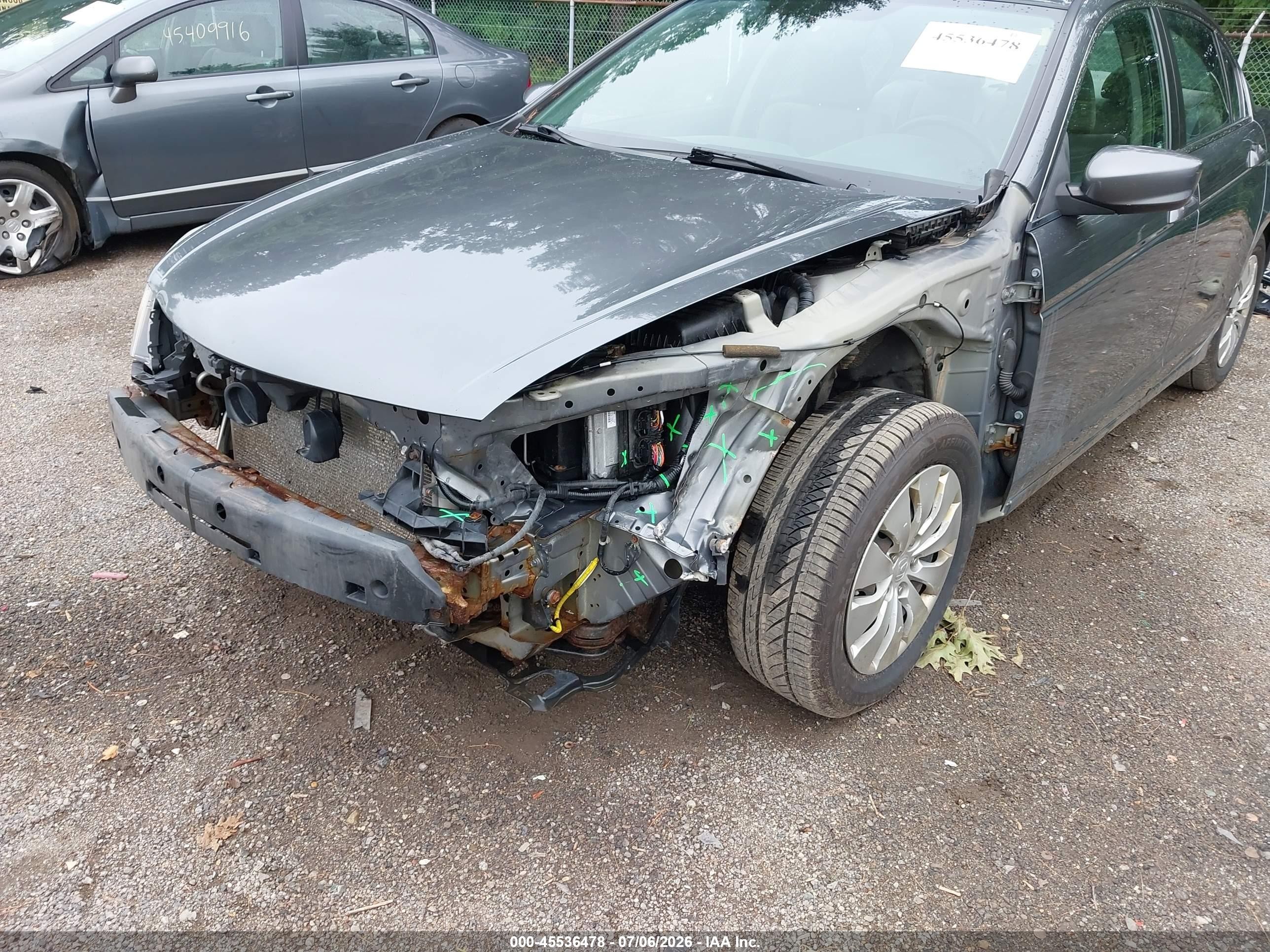 2012 Honda Accord 2.4 Lx Серый vin: 1HGCP2F35CA169534