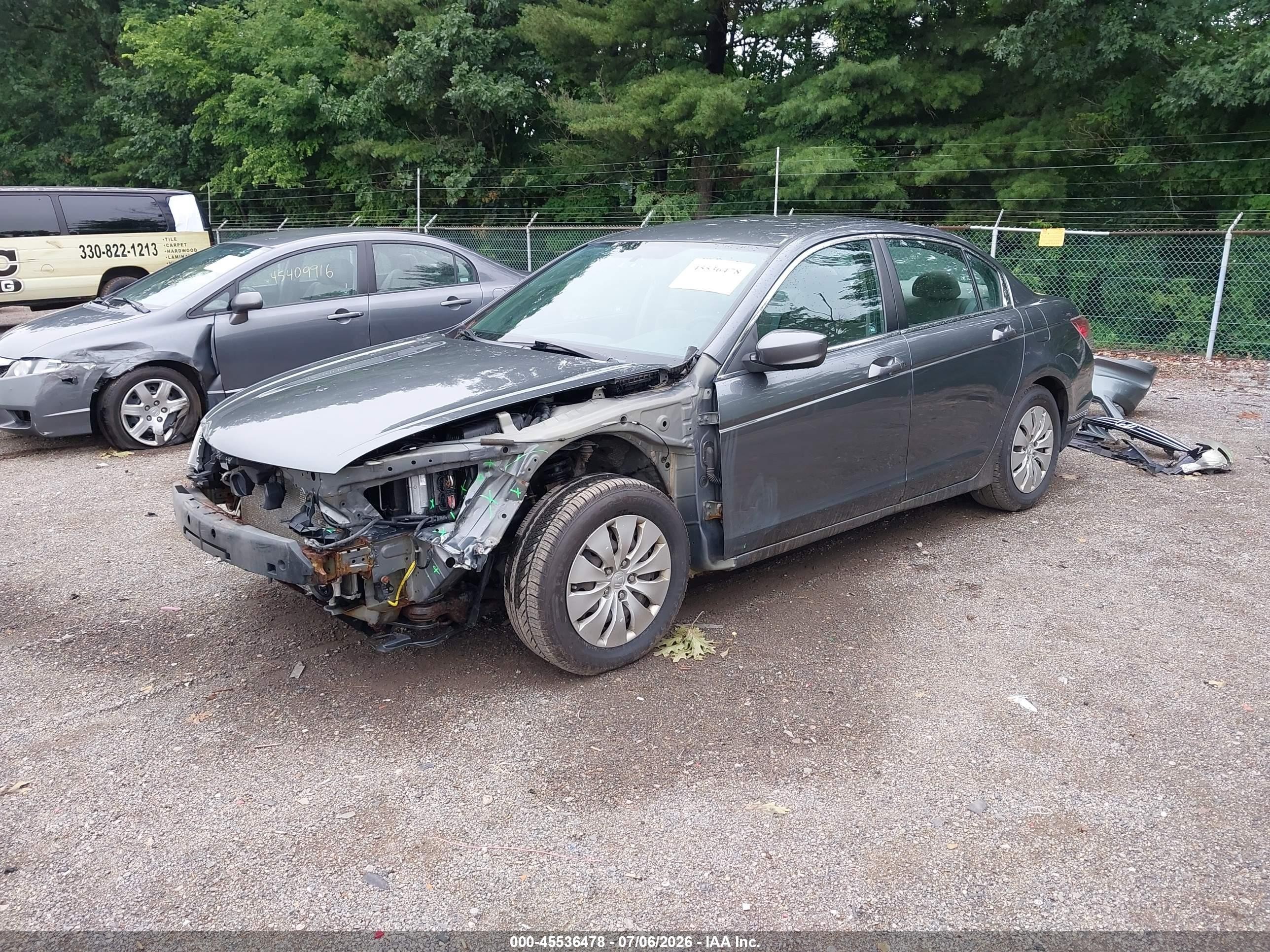 2012 Honda Accord 2.4 Lx Серый vin: 1HGCP2F35CA169534