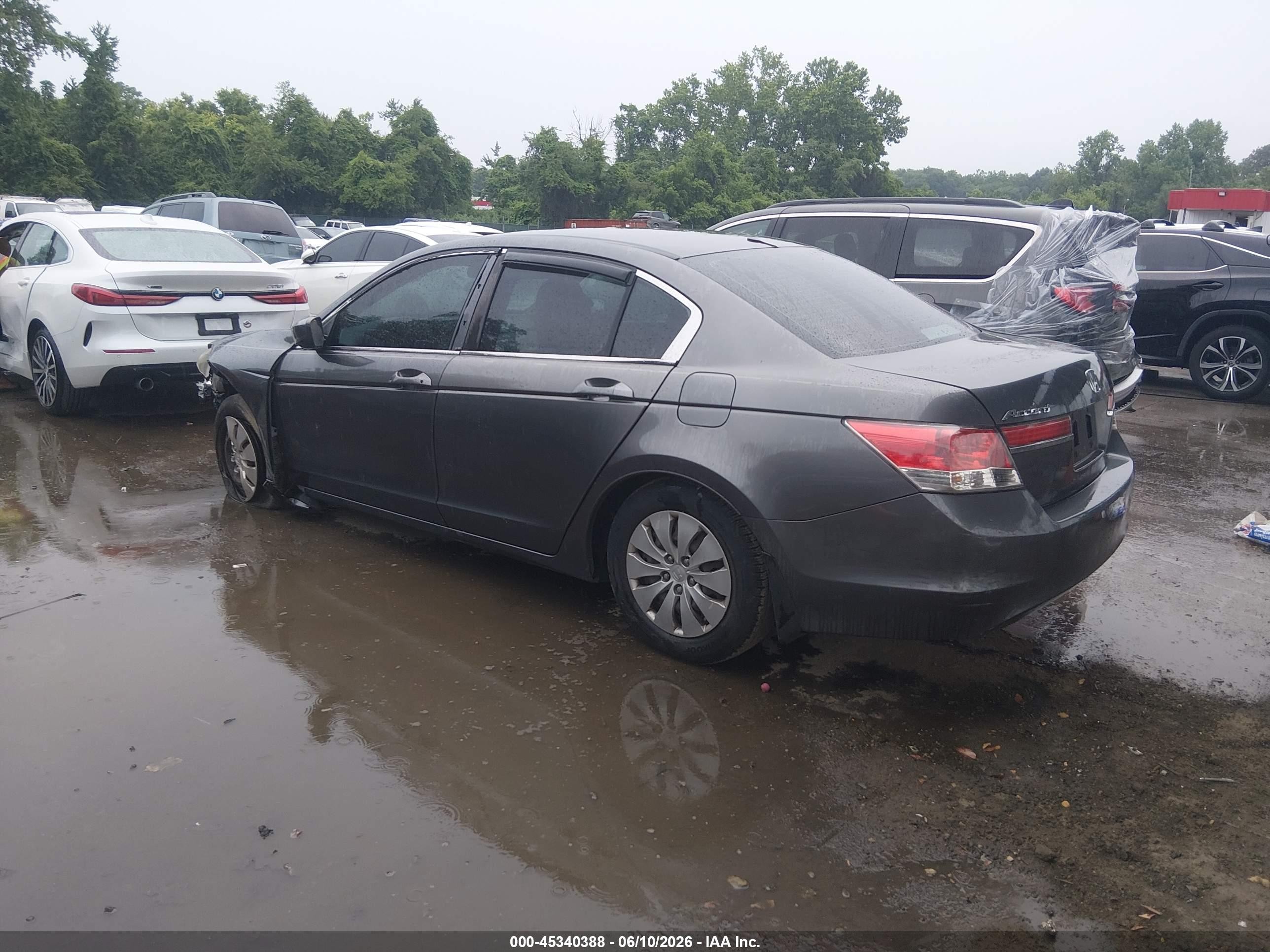 2012 Honda Accord 2.4 Lx Gray vin: 1HGCP2F35CA183885