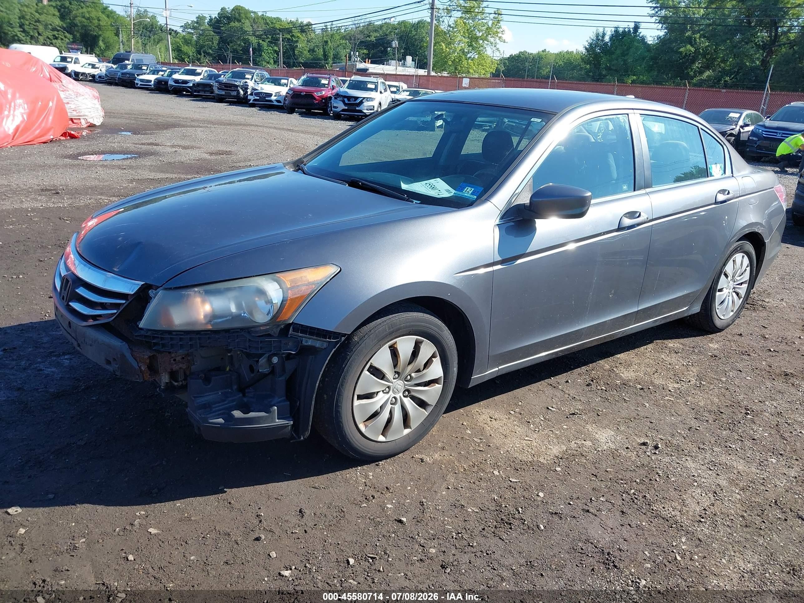 2012 Honda Accord Sdn Lx Gray vin: 1HGCP2F35CA185037