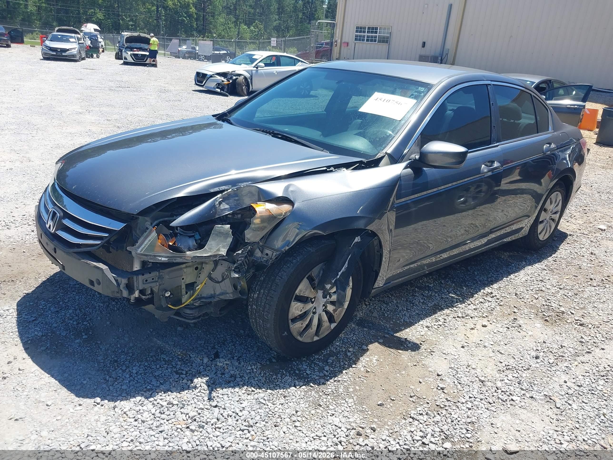 2012 Honda Accord 2.4 Lx Серый vin: 1HGCP2F35CA188164
