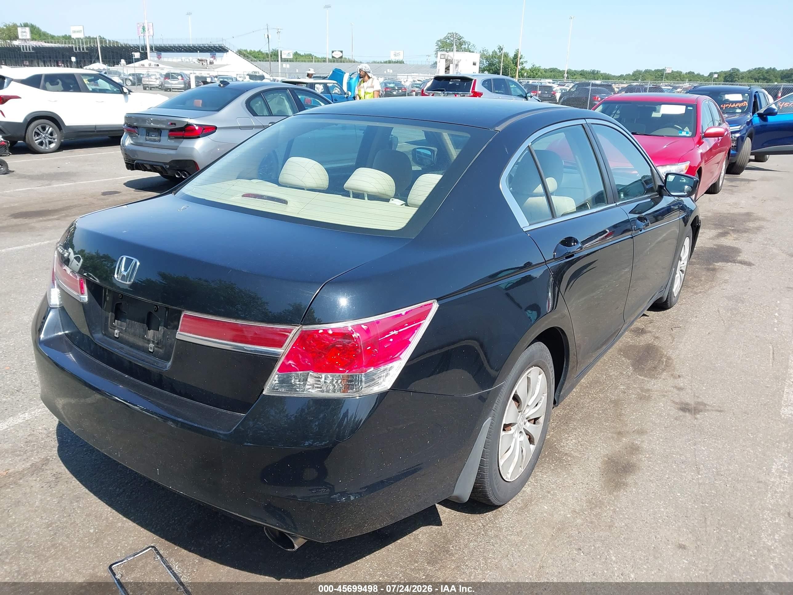 2012 Honda Accord Sdn Lx Black vin: 1HGCP2F35CA211894