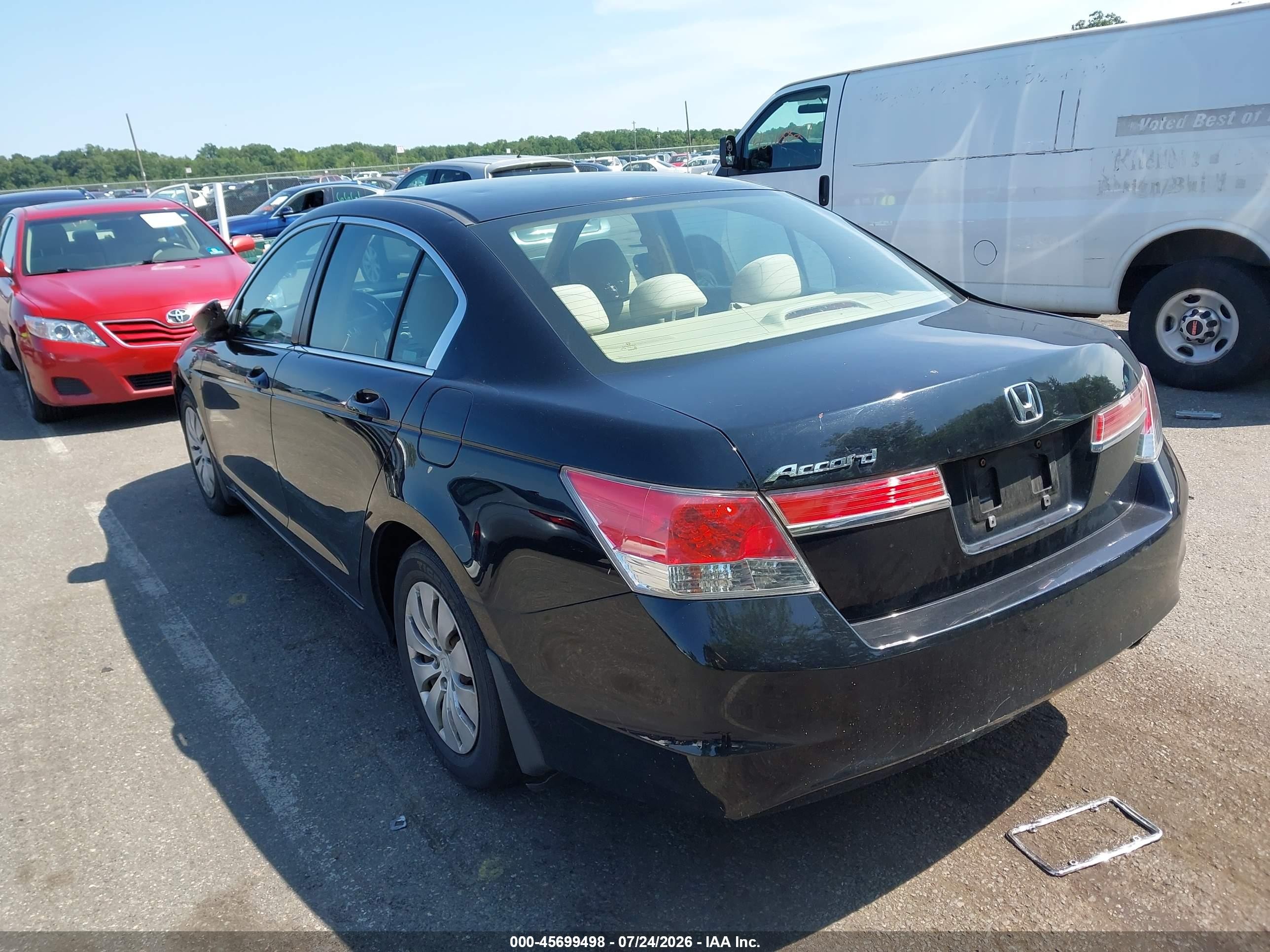 2012 Honda Accord Sdn Lx Black vin: 1HGCP2F35CA211894