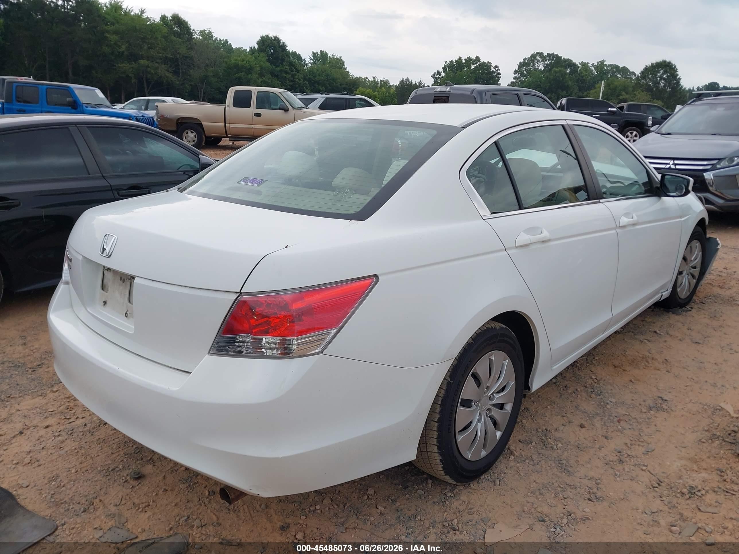 2010 Honda Accord 2.4 Lx White vin: 1HGCP2F36AA129282