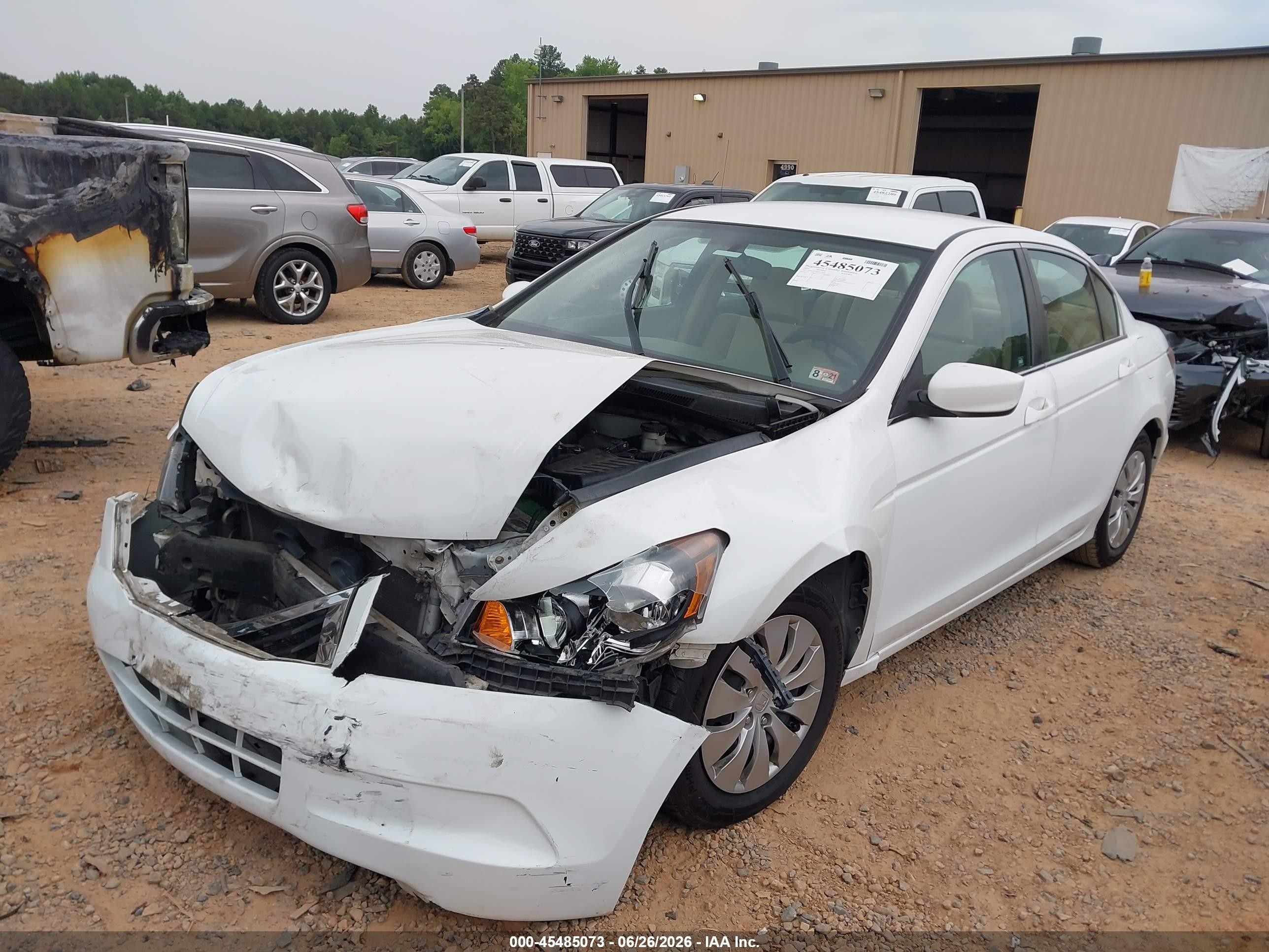 2010 Honda Accord 2.4 Lx White vin: 1HGCP2F36AA129282