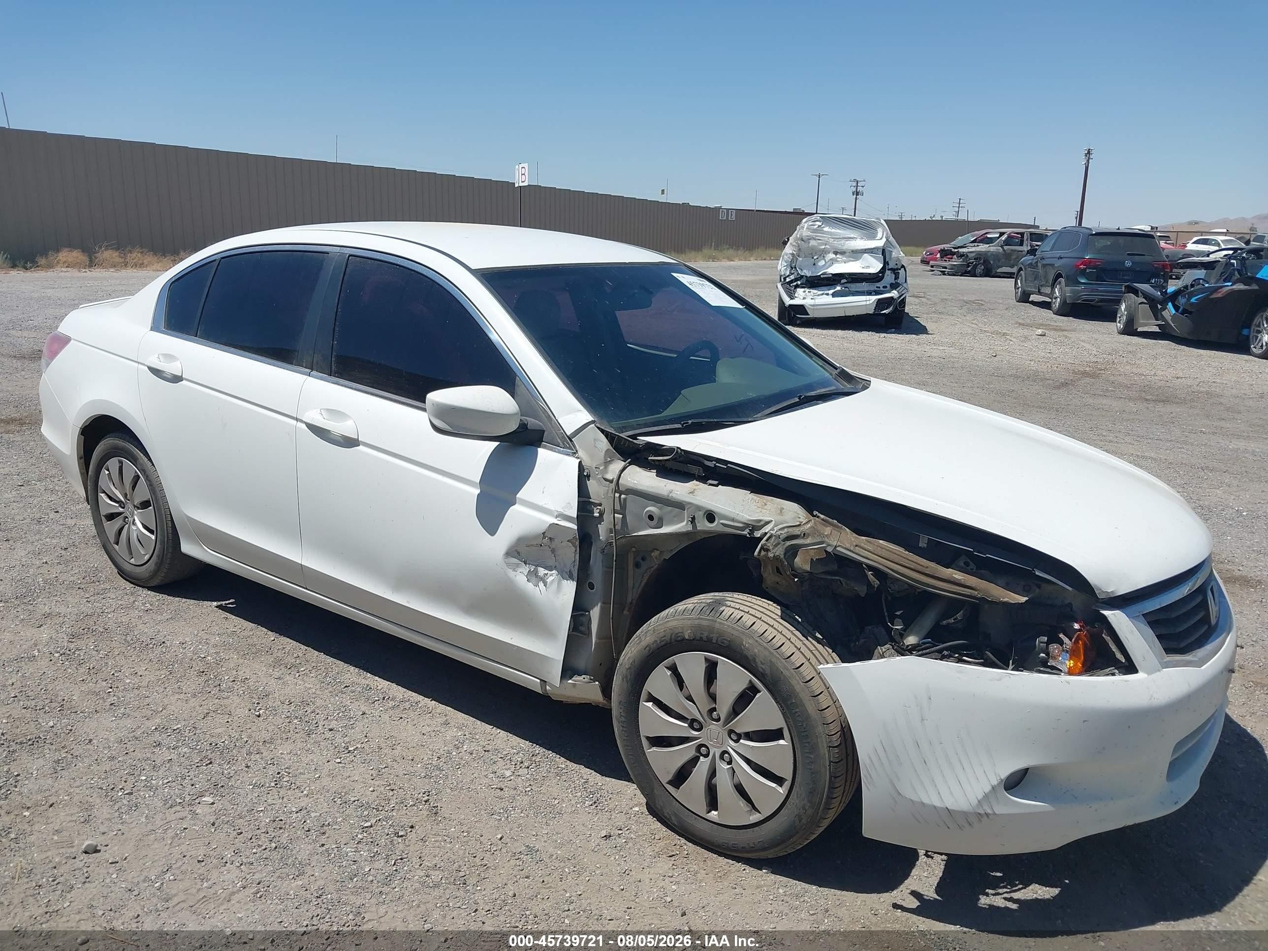 2010 Honda Accord 2.4 Lx White vin: 1HGCP2F36AA170060