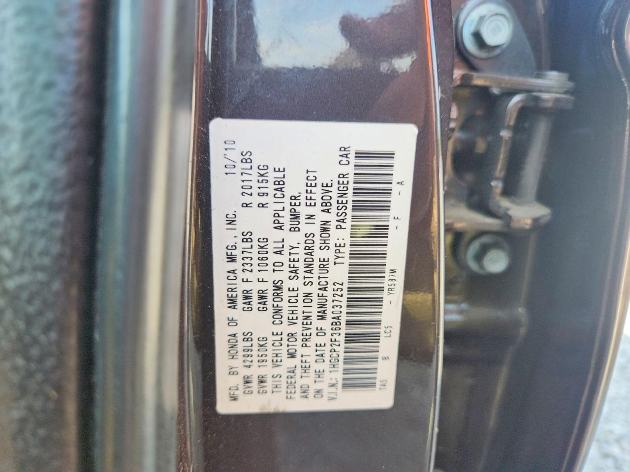 2011 Honda Accord Lx Black vin: 1HGCP2F36BA037252