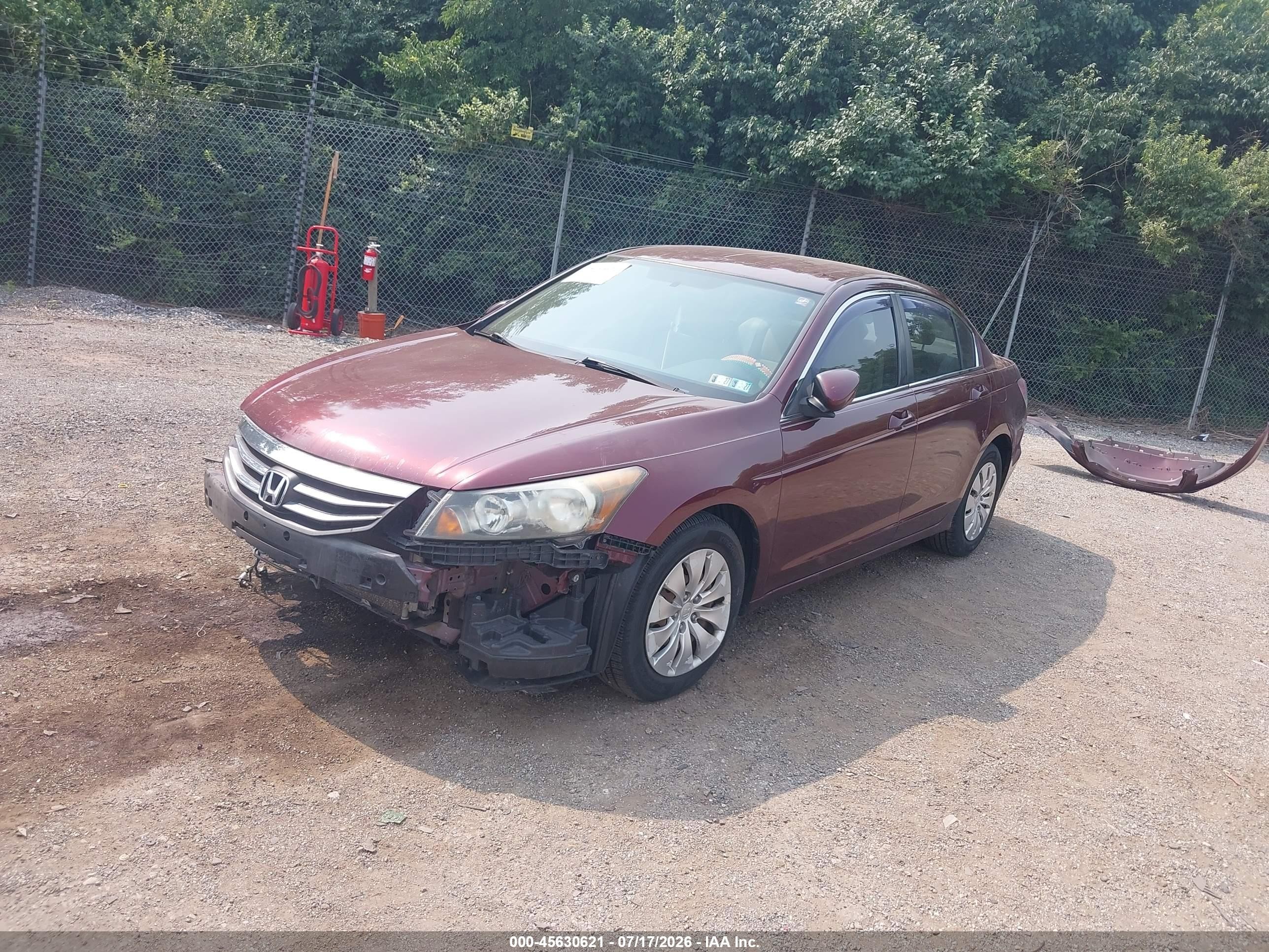 2011 Honda Accord 2.4 Lx Burgundy vin: 1HGCP2F36BA132667