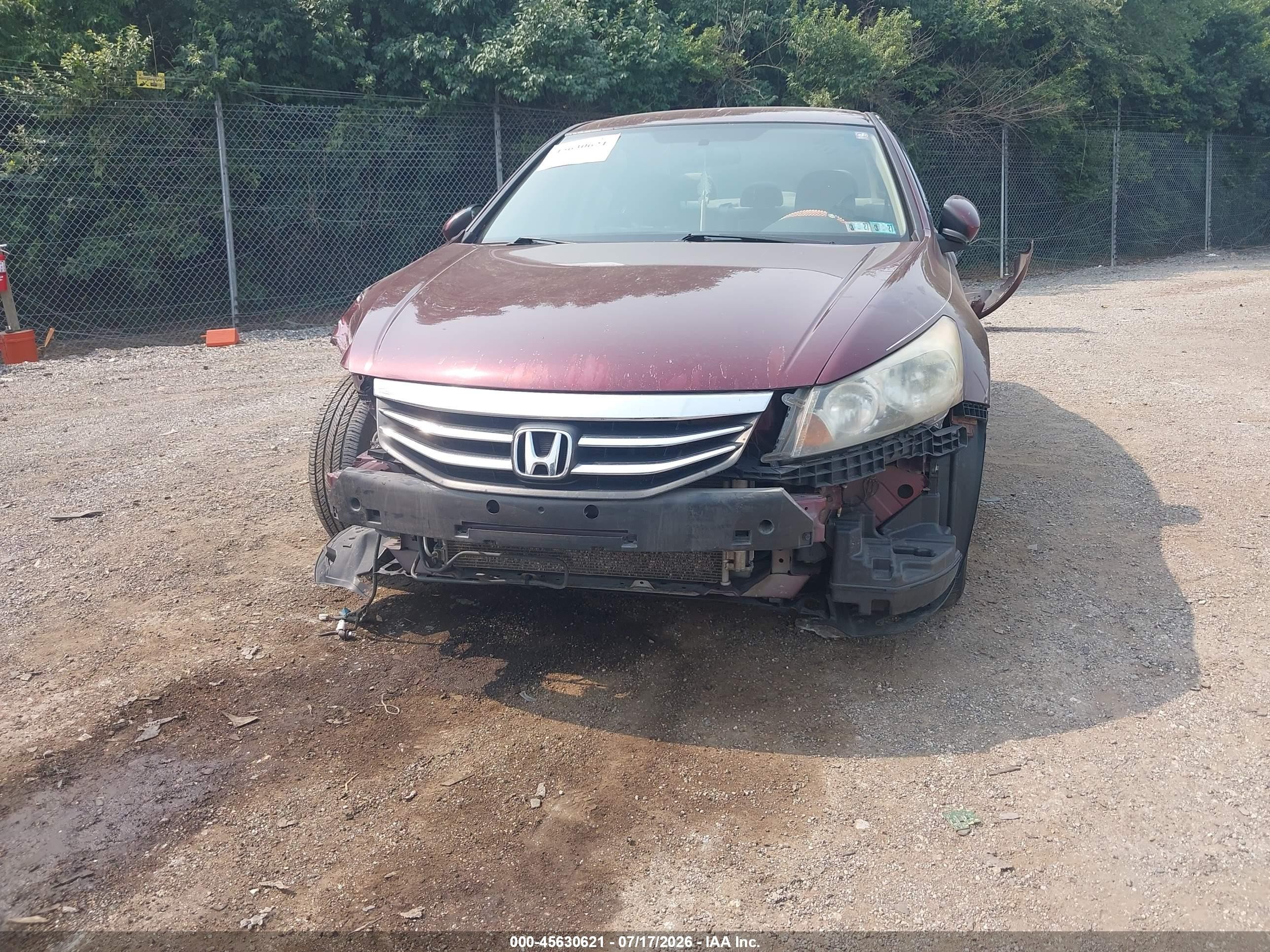 2011 Honda Accord 2.4 Lx Burgundy vin: 1HGCP2F36BA132667