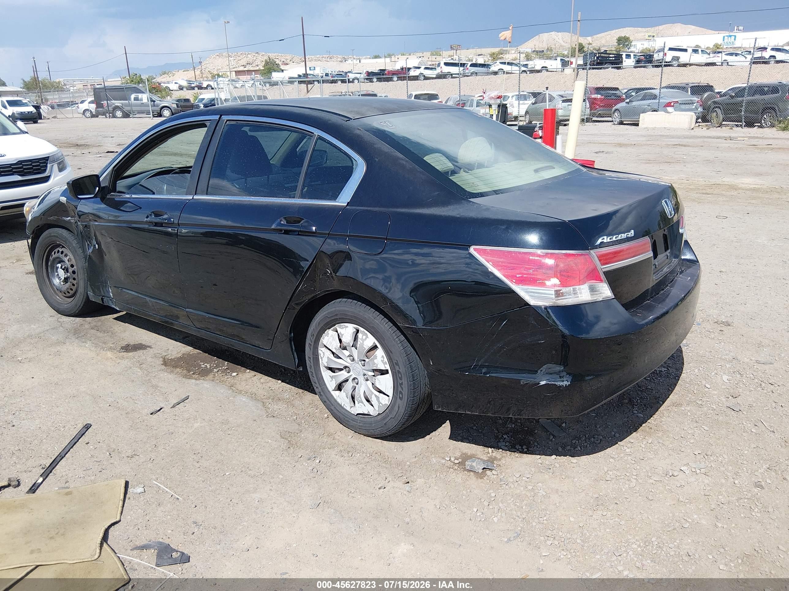 2012 Honda Accord 2.4 Lx Black vin: 1HGCP2F36CA024177