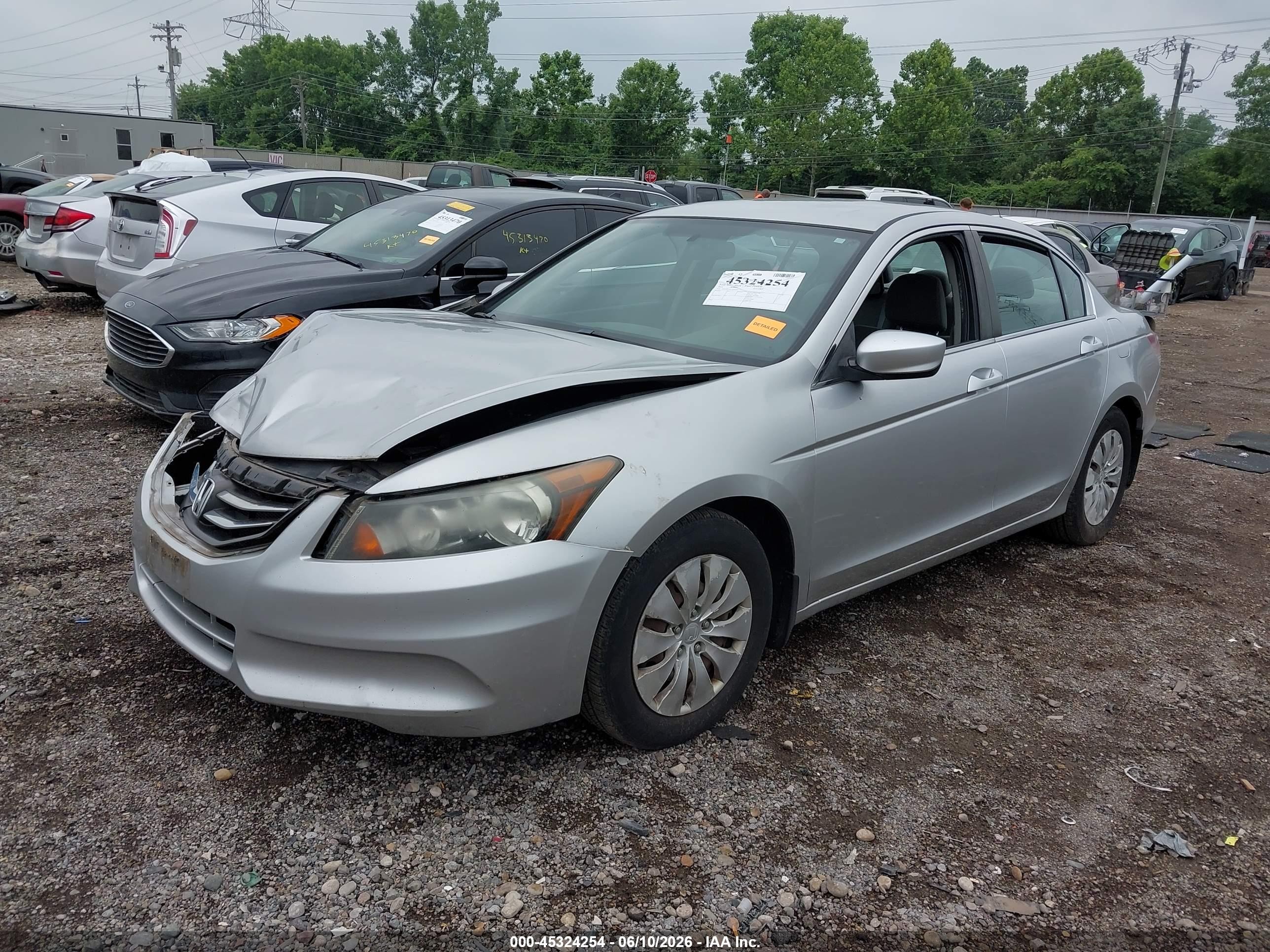2012 Honda Accord 2.4 Lx Silver vin: 1HGCP2F36CA087621