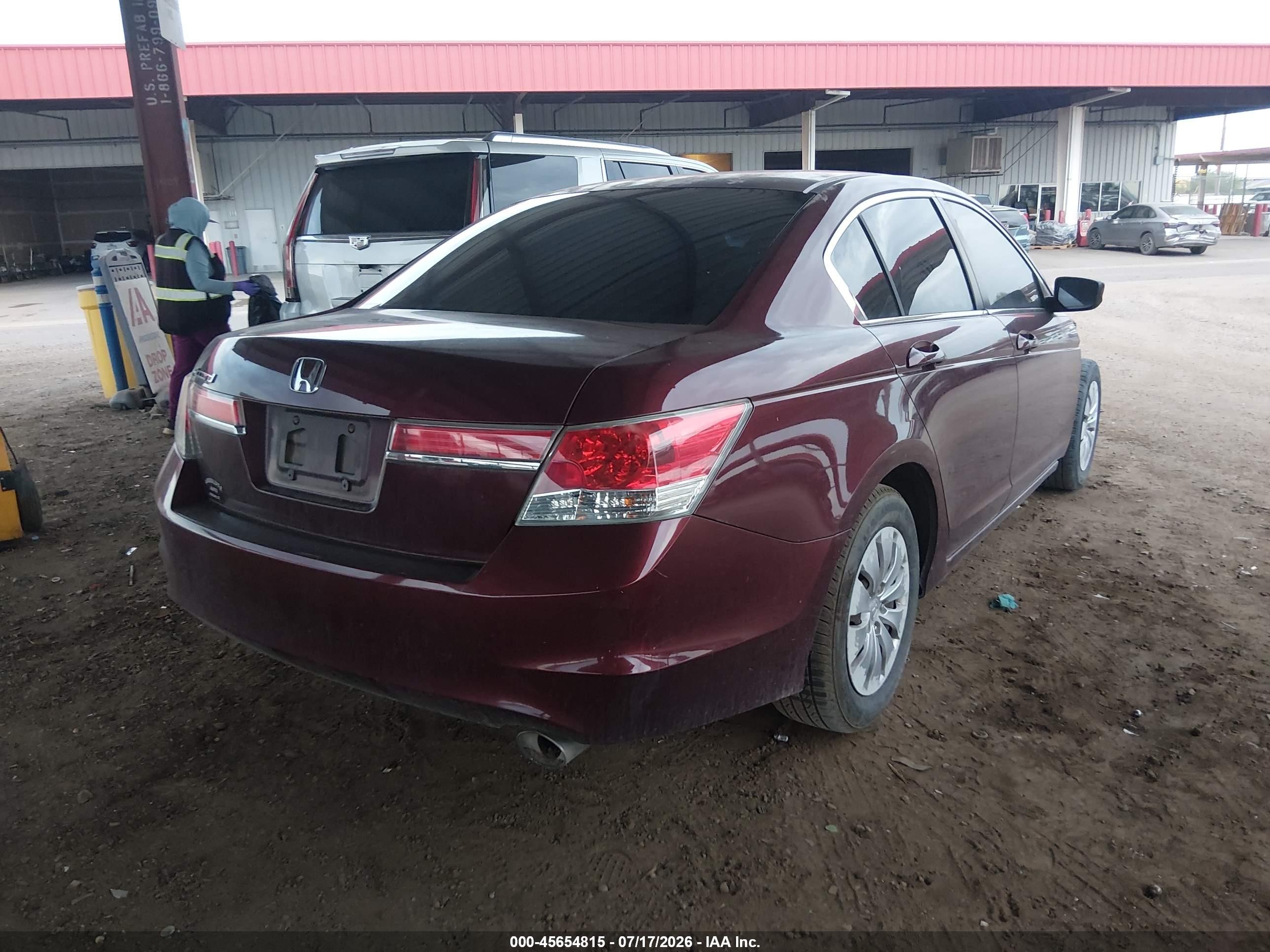 2012 Honda Accord Sdn Lx Maroon vin: 1HGCP2F36CA095511