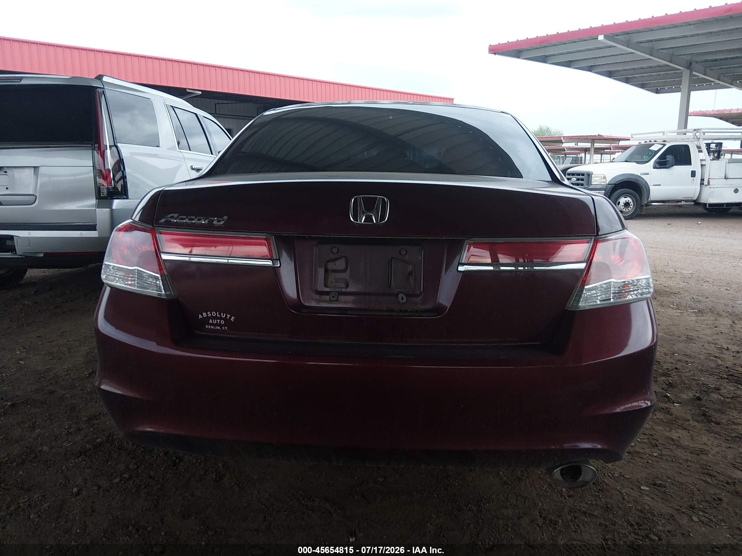 2012 Honda Accord Sdn Lx Maroon vin: 1HGCP2F36CA095511