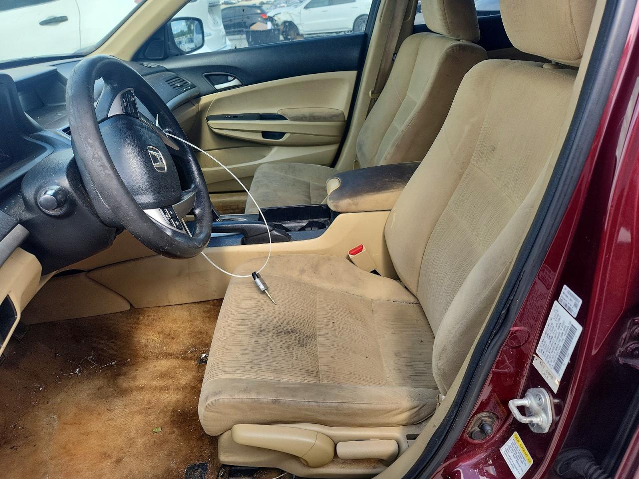 2012 Honda Accord Lx Burgundy vin: 1HGCP2F36CA104806