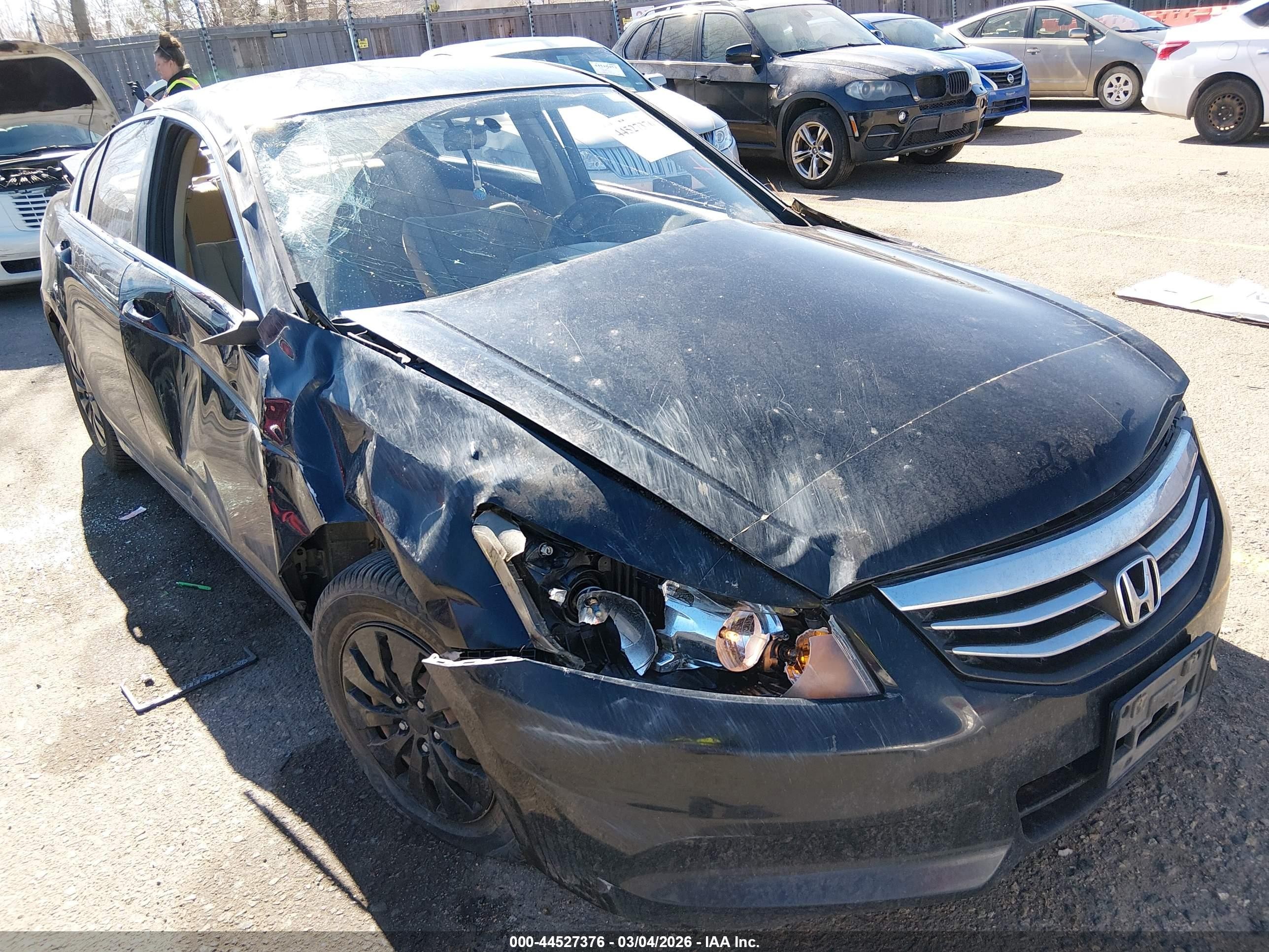 2012 Honda Accord 2.4 Lx Black vin: 1HGCP2F36CA118947