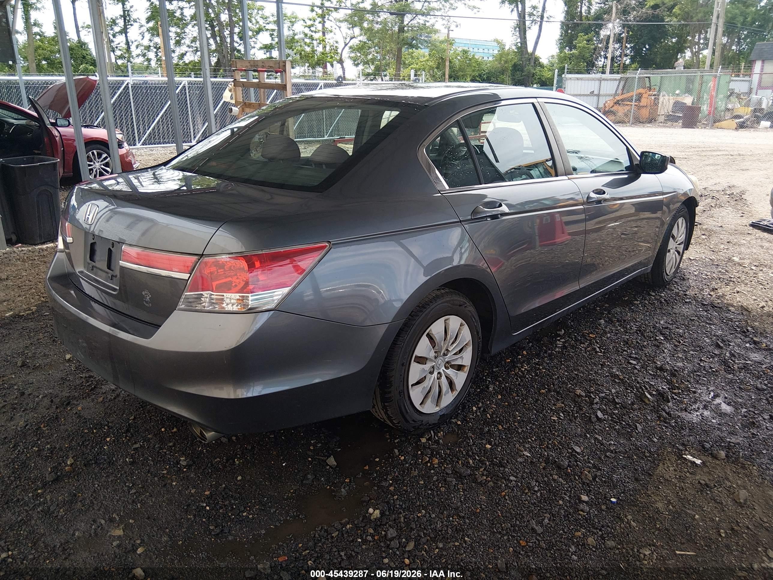 2012 Honda Accord 2.4 Lx Gray vin: 1HGCP2F36CA141502