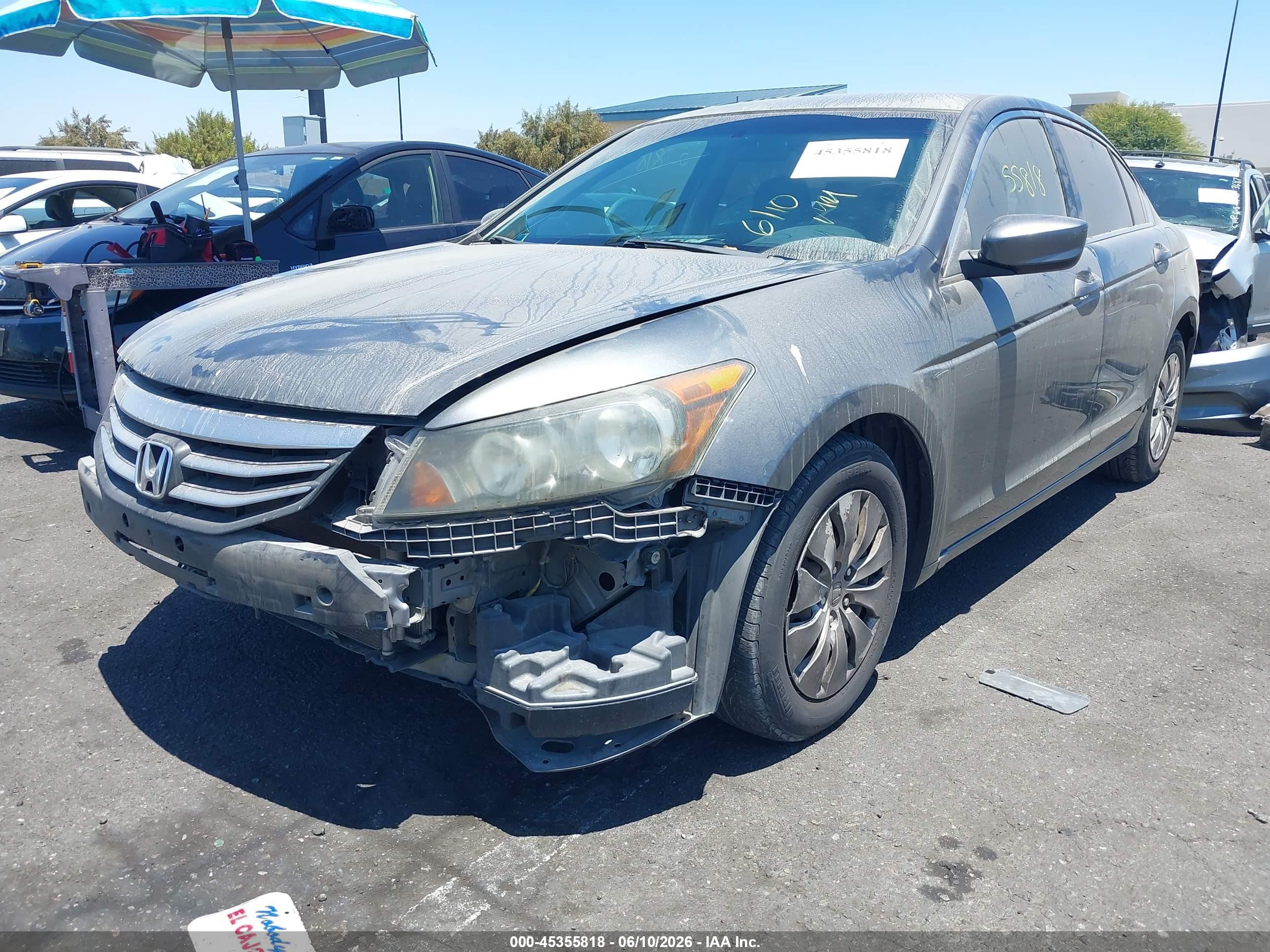 2012 Honda Accord 2.4 Lx Gray vin: 1HGCP2F36CA152922