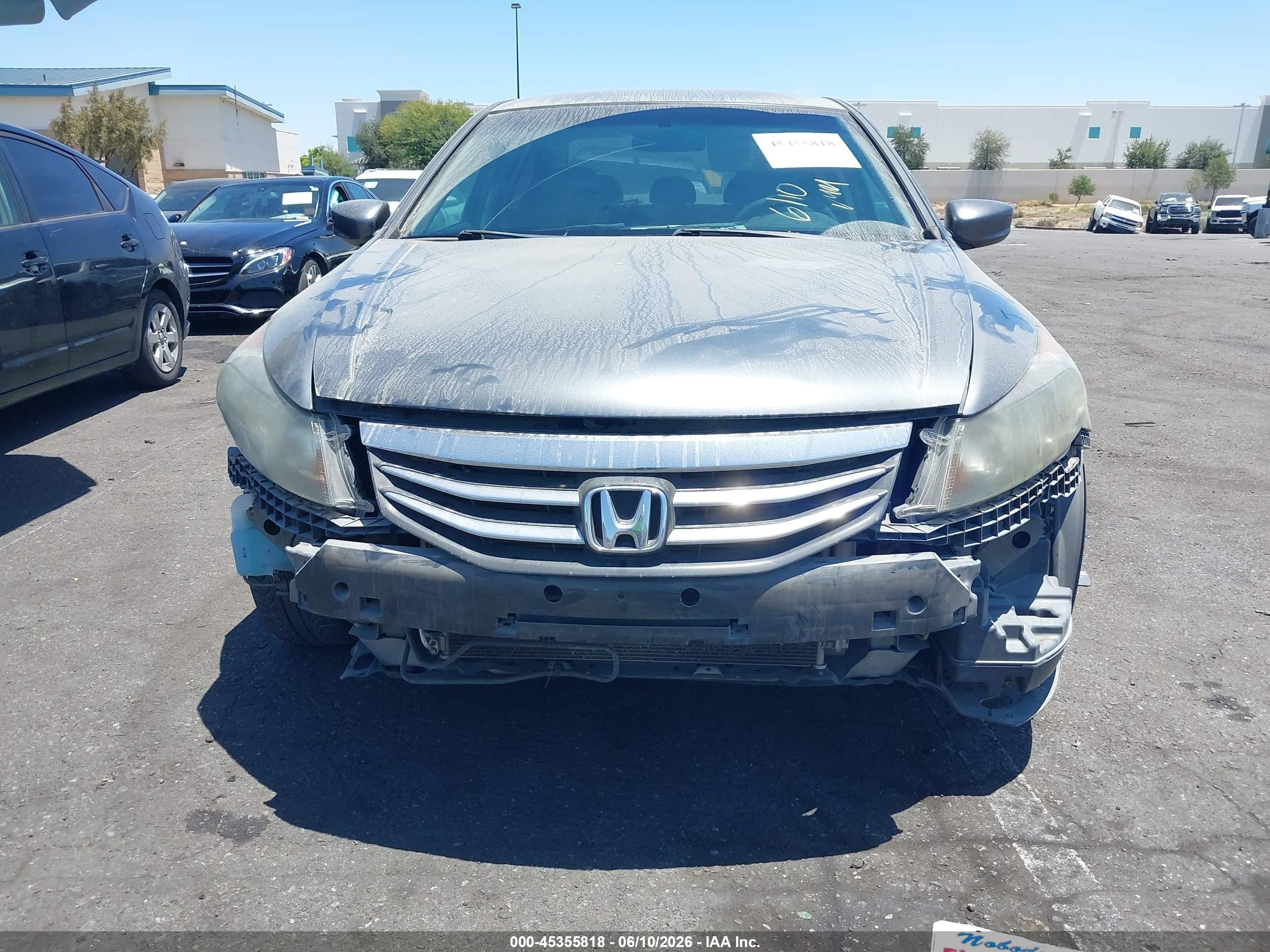 2012 Honda Accord 2.4 Lx Gray vin: 1HGCP2F36CA152922