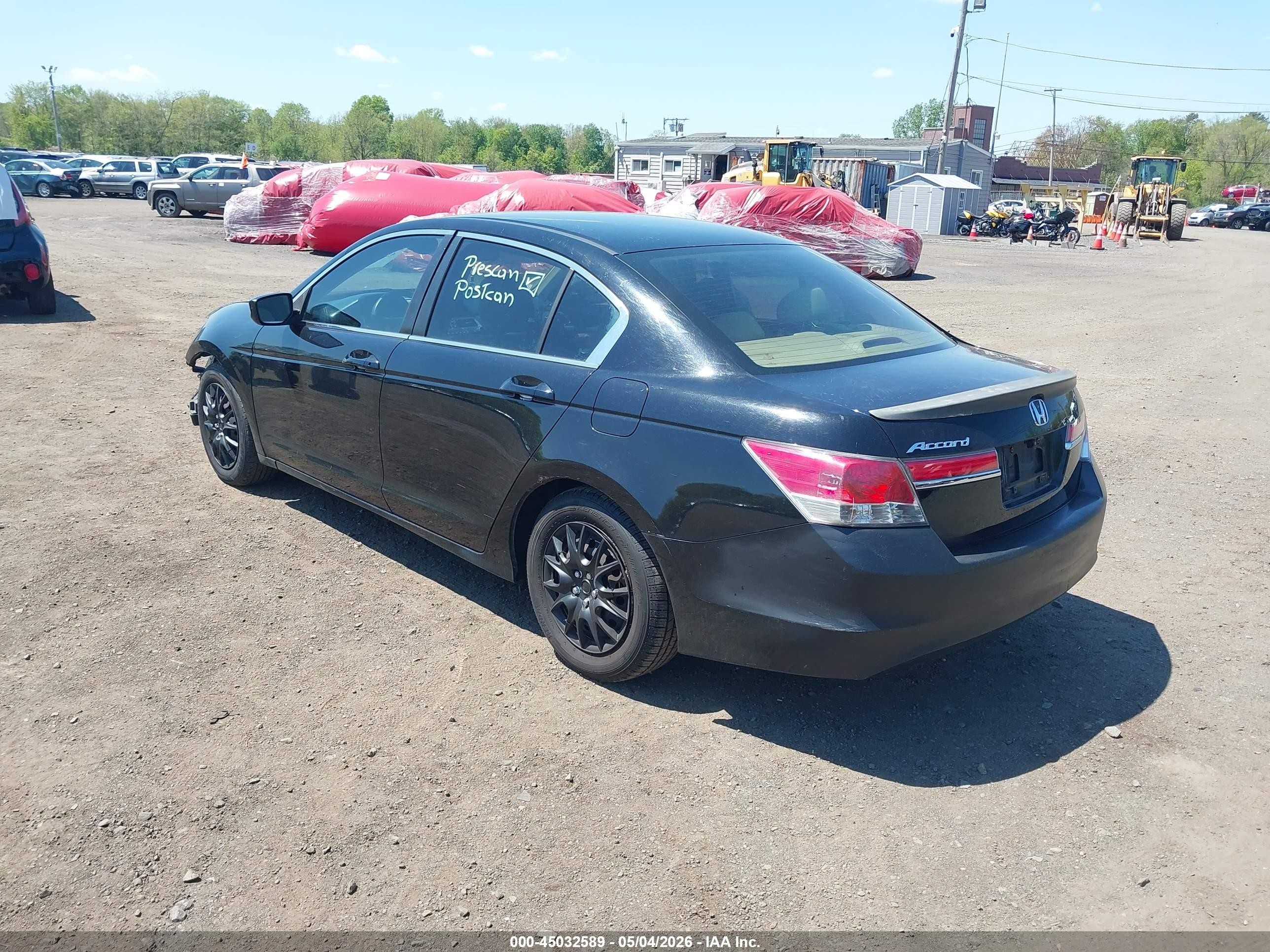 2012 Honda Accord 2.4 Lx Black vin: 1HGCP2F36CA153584