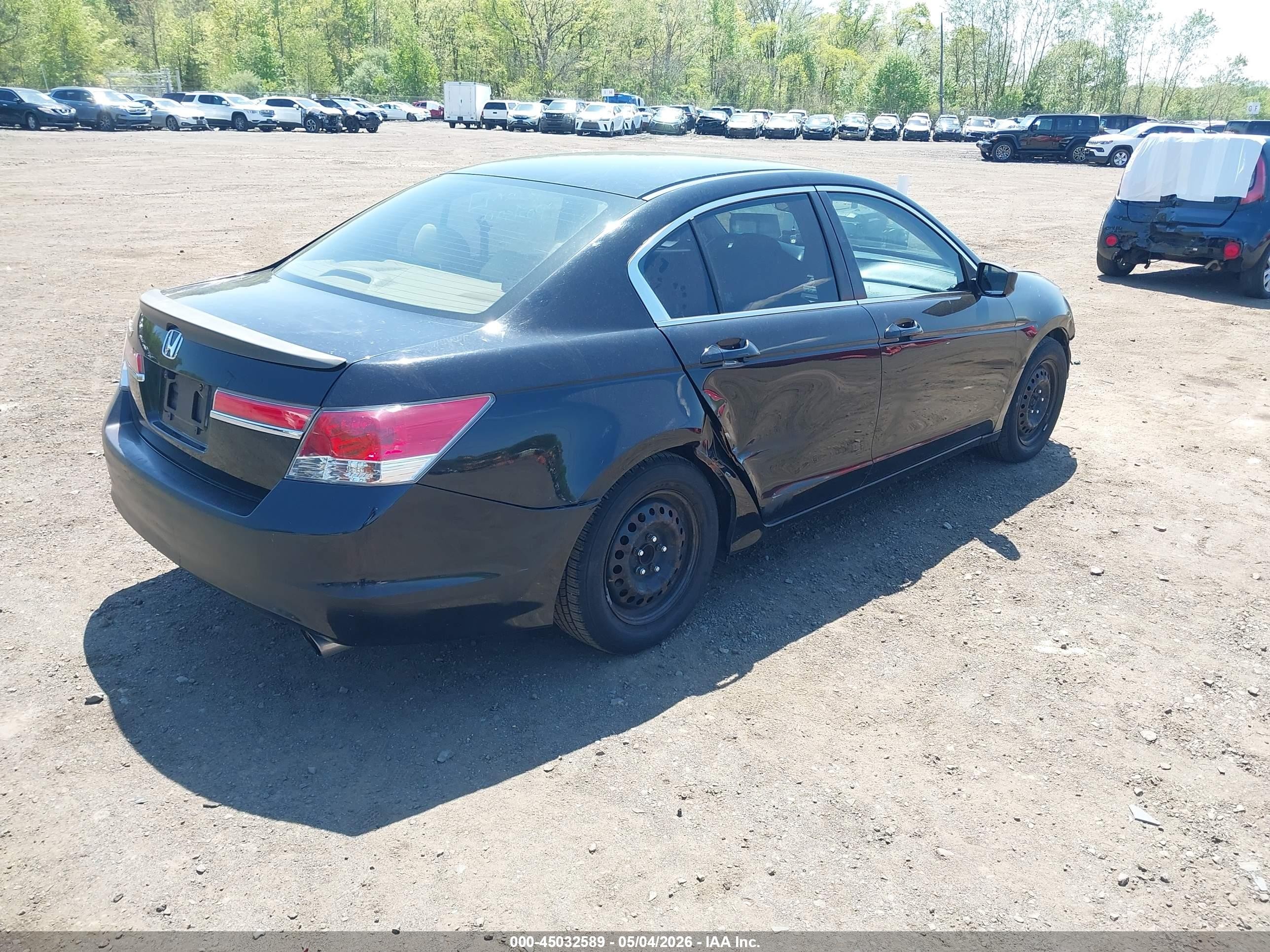 2012 Honda Accord 2.4 Lx Black vin: 1HGCP2F36CA153584