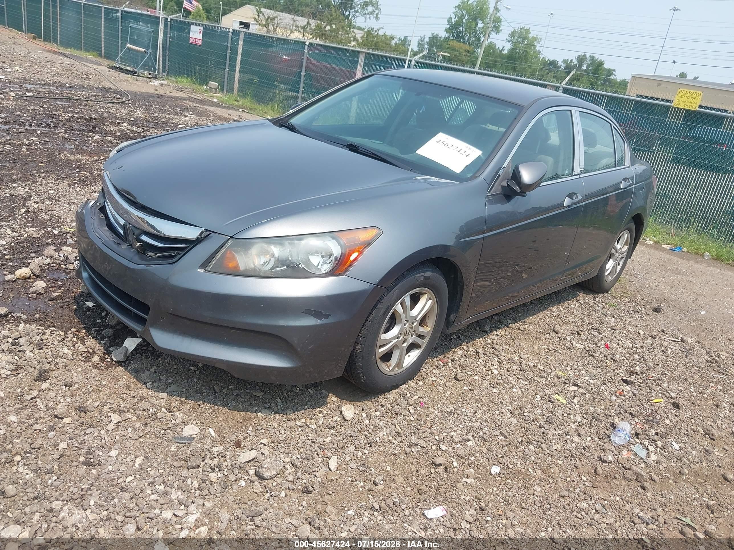 2012 Honda Accord Sdn Lx Серый vin: 1HGCP2F36CA166593