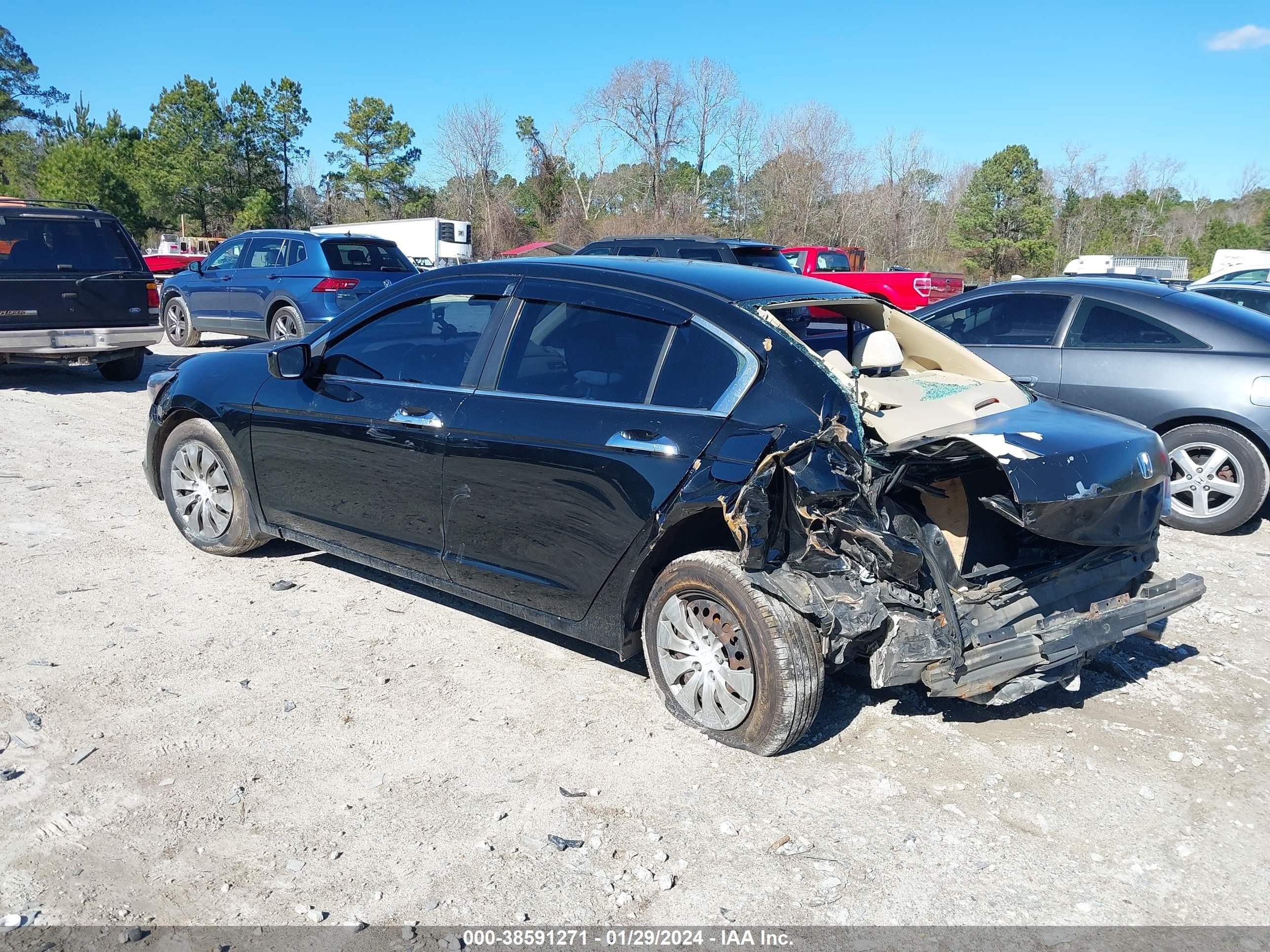 2010 Honda Accord 2.4 Lx Black vin: 1HGCP2F37AA013184
