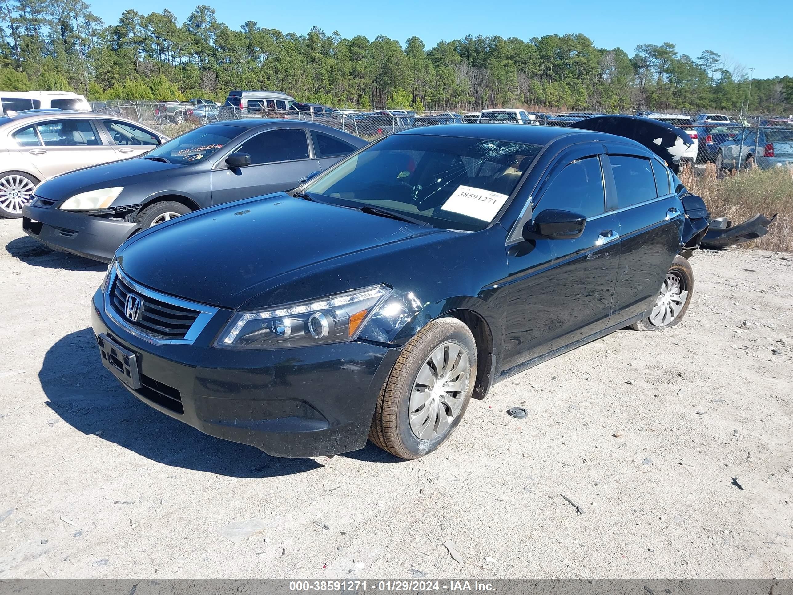 2010 Honda Accord 2.4 Lx Black vin: 1HGCP2F37AA013184