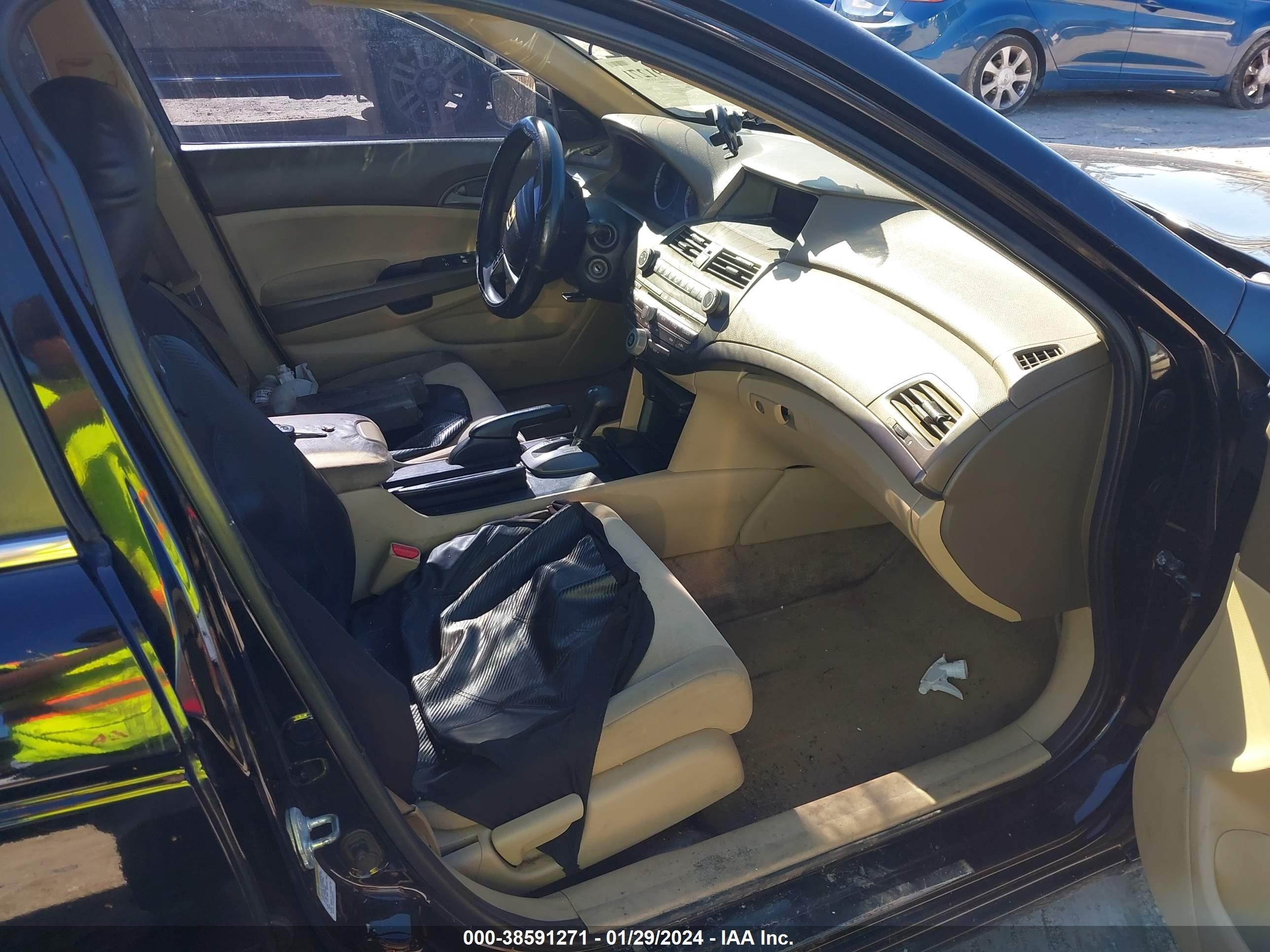2010 Honda Accord 2.4 Lx Black vin: 1HGCP2F37AA013184