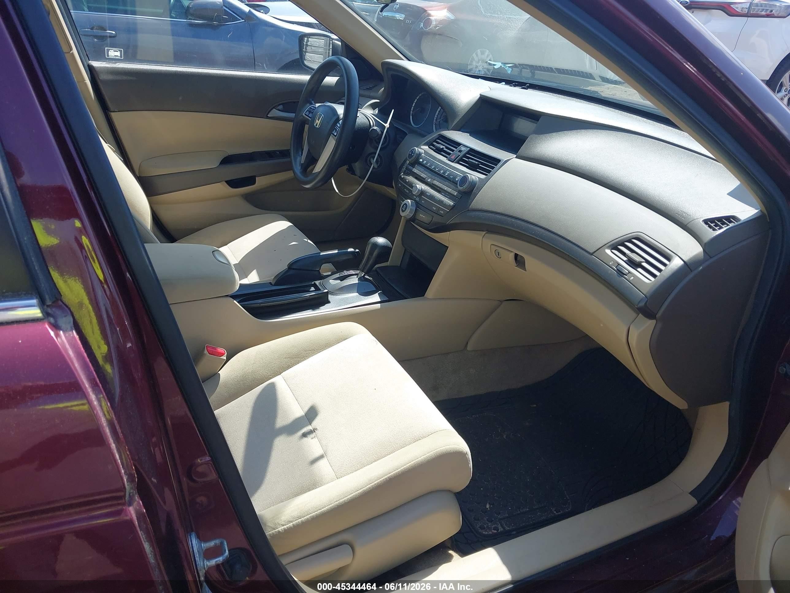 2010 Honda Accord 2.4 Lx Maroon vin: 1HGCP2F37AA119652