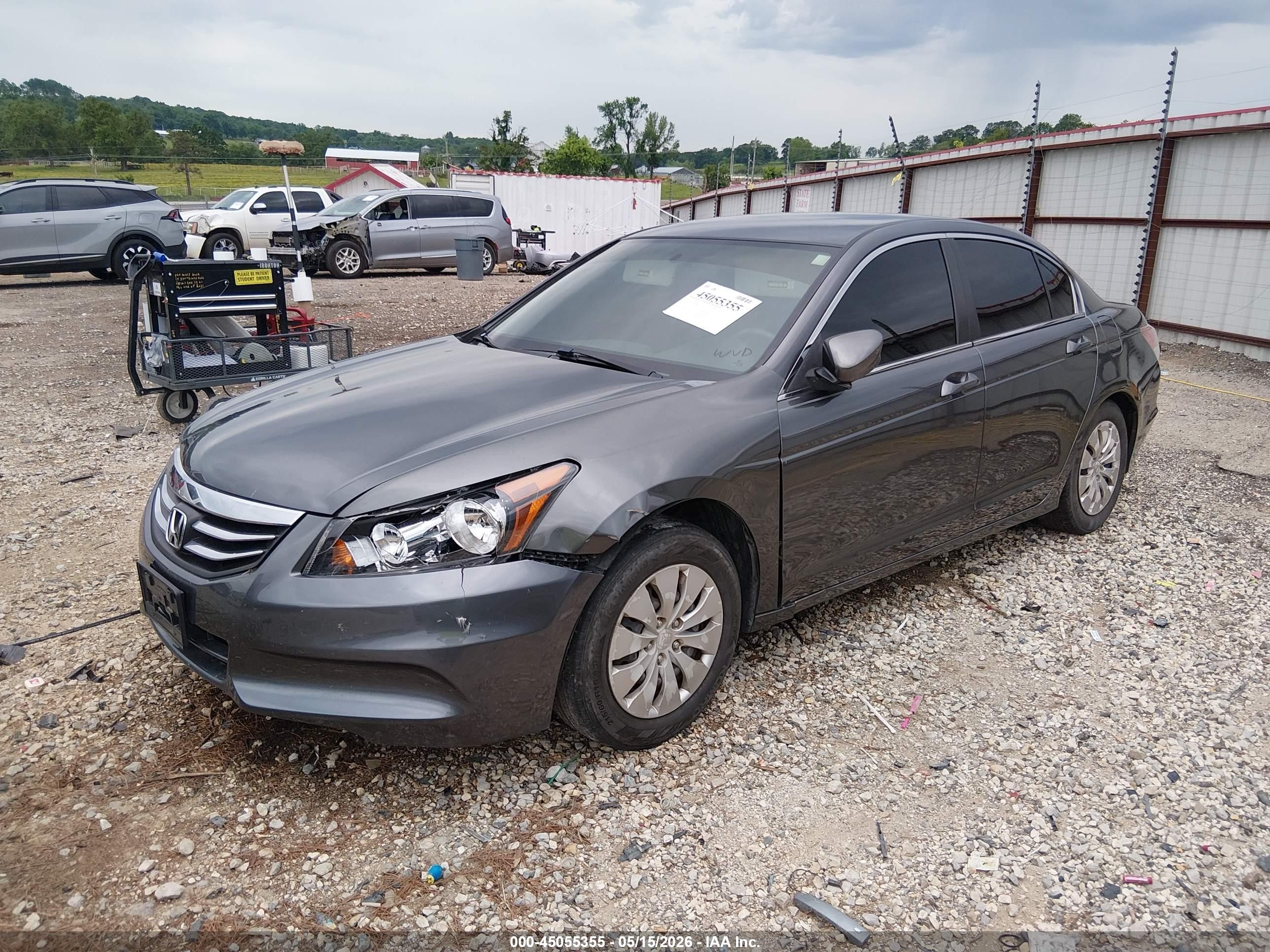2011 Honda Accord 2.4 Lx Gray vin: 1HGCP2F37BA006883