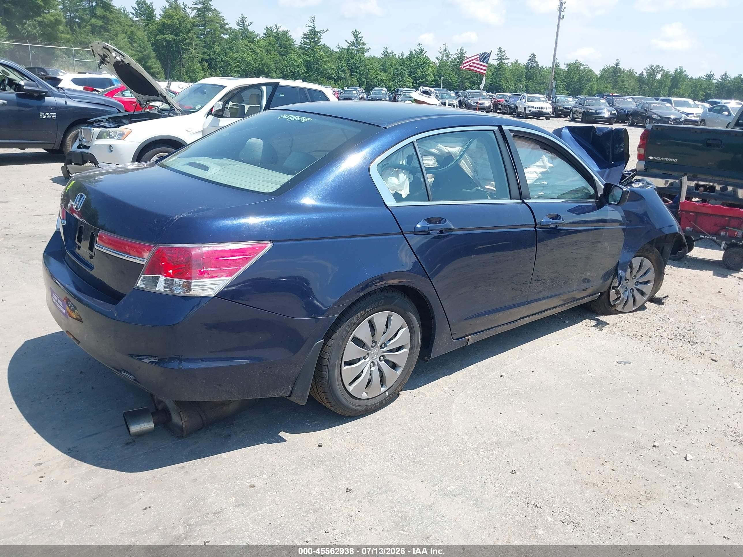2011 Honda Accord 2.4 Lx Blue vin: 1HGCP2F37BA014353