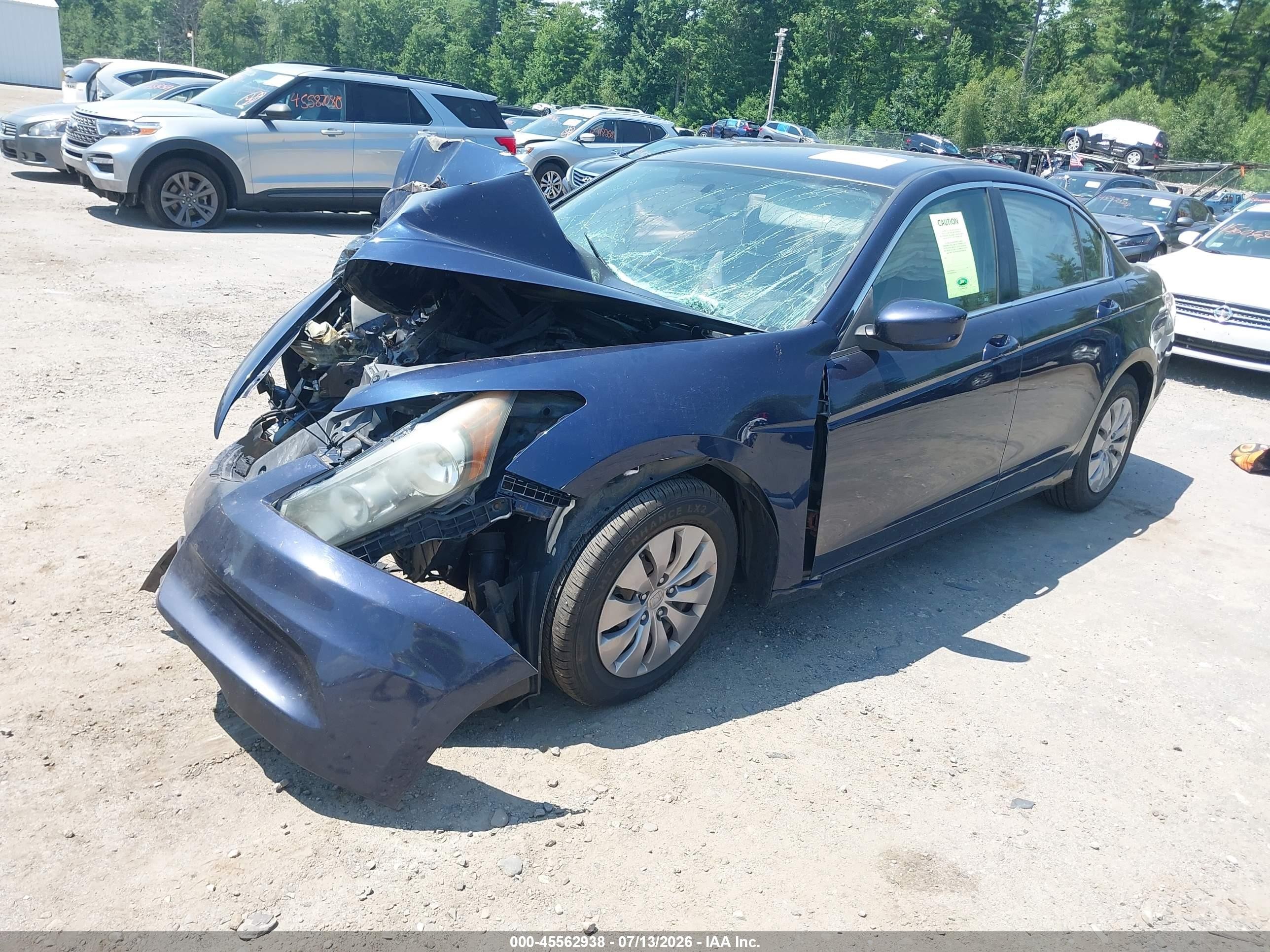 2011 Honda Accord 2.4 Lx Blue vin: 1HGCP2F37BA014353