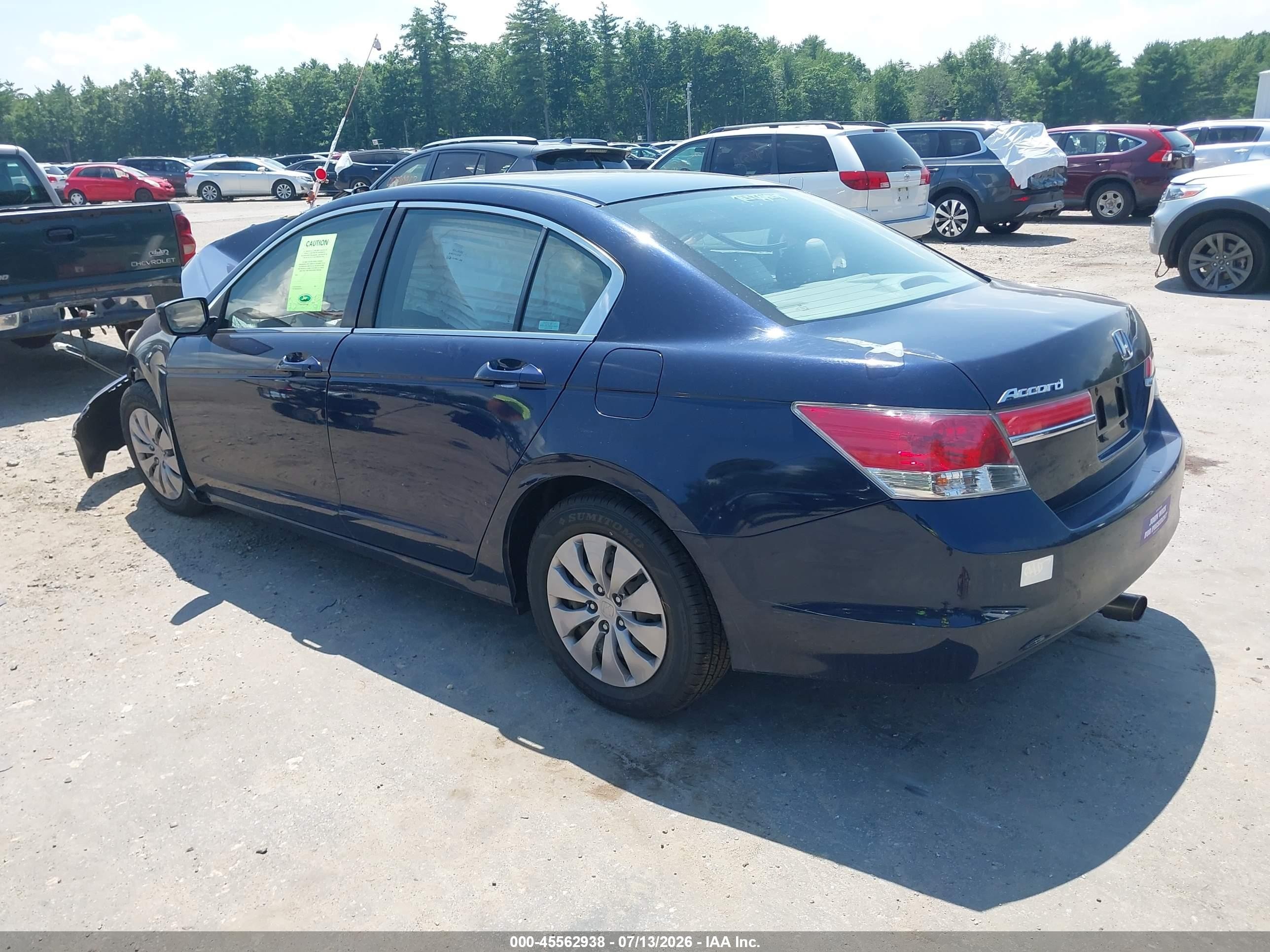 2011 Honda Accord 2.4 Lx Blue vin: 1HGCP2F37BA014353