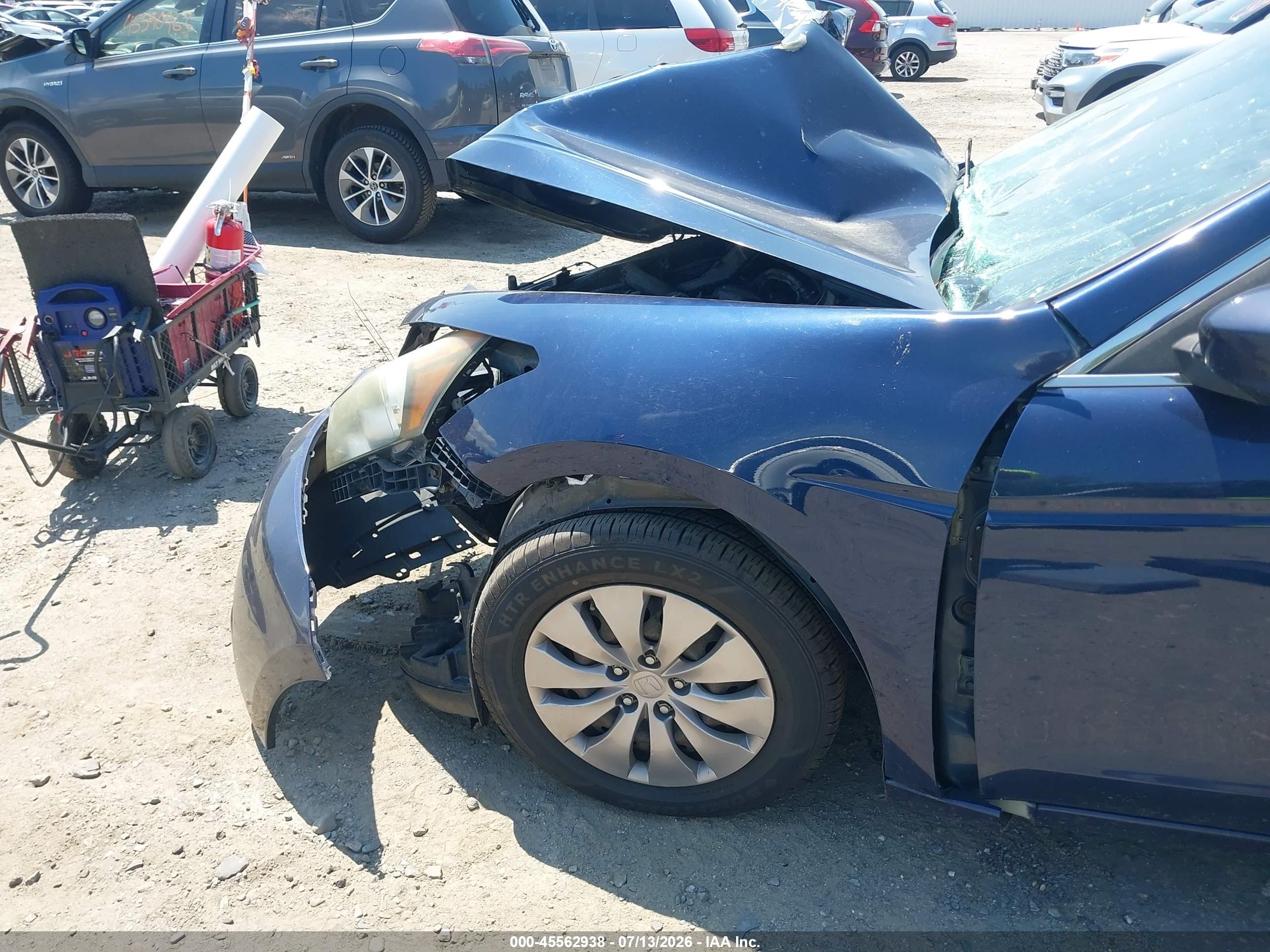 2011 Honda Accord 2.4 Lx Blue vin: 1HGCP2F37BA014353