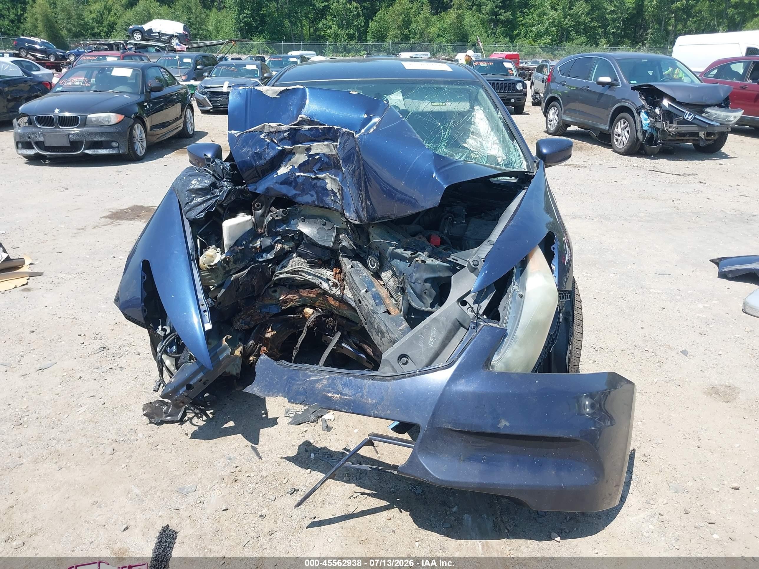 2011 Honda Accord 2.4 Lx Blue vin: 1HGCP2F37BA014353