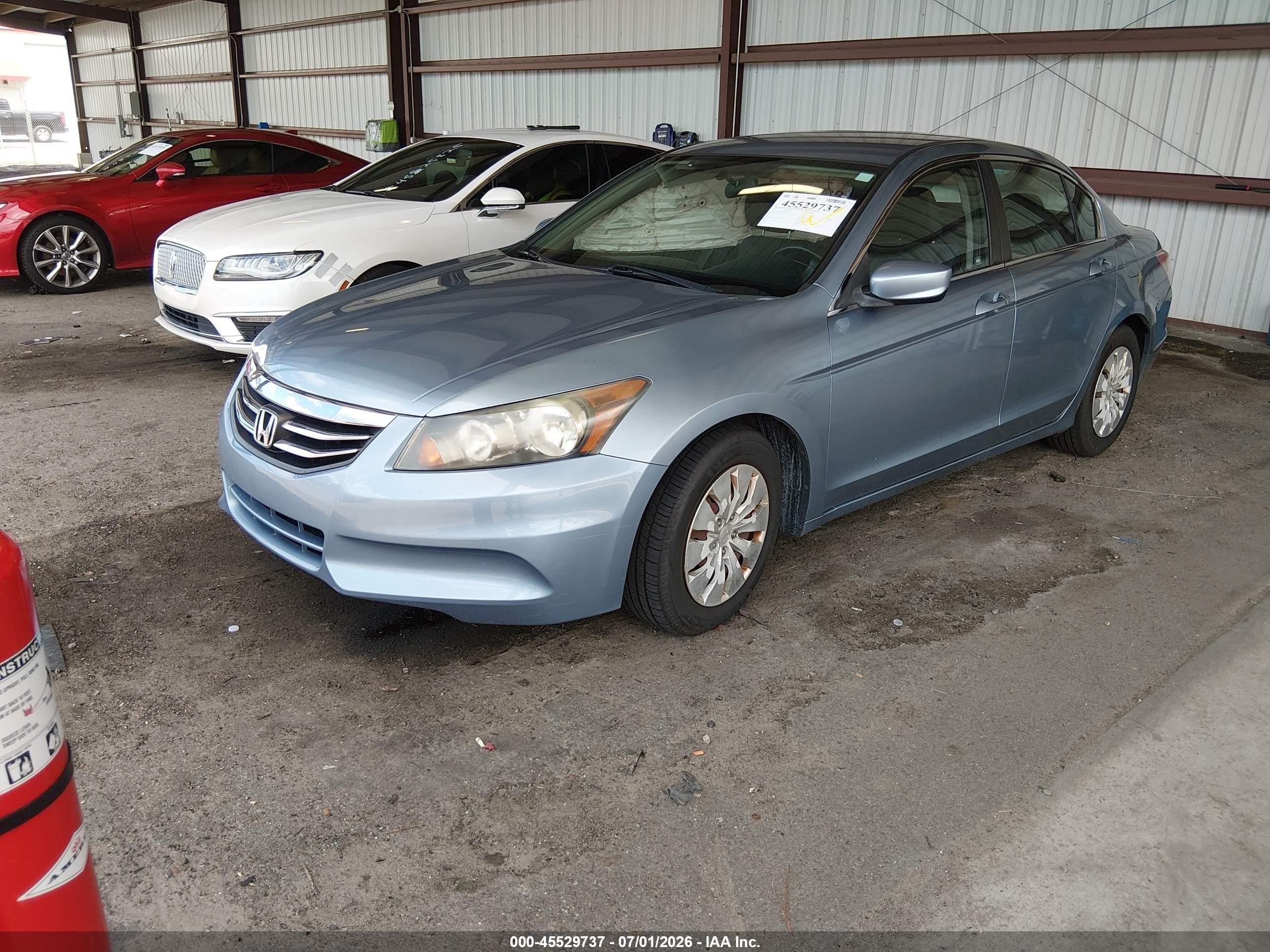 2011 Honda Accord 2.4 Lx Blue vin: 1HGCP2F37BA020847