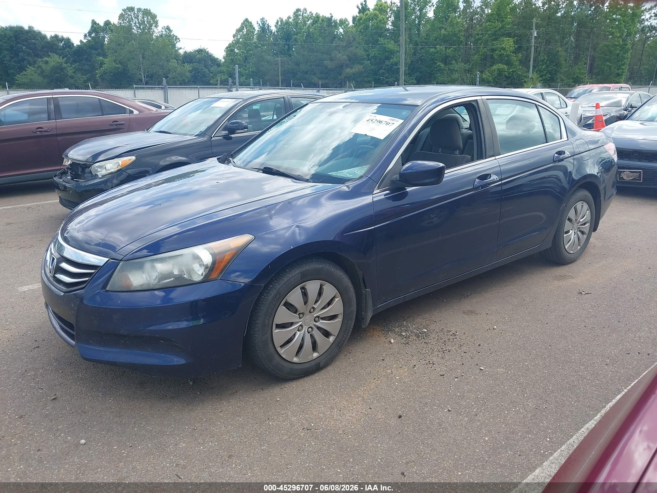 2011 Honda Accord 2.4 Lx Blue vin: 1HGCP2F37BA069580