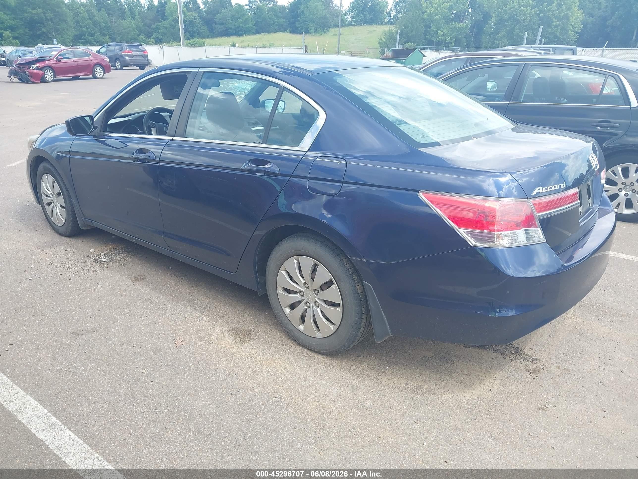 2011 Honda Accord 2.4 Lx Blue vin: 1HGCP2F37BA069580
