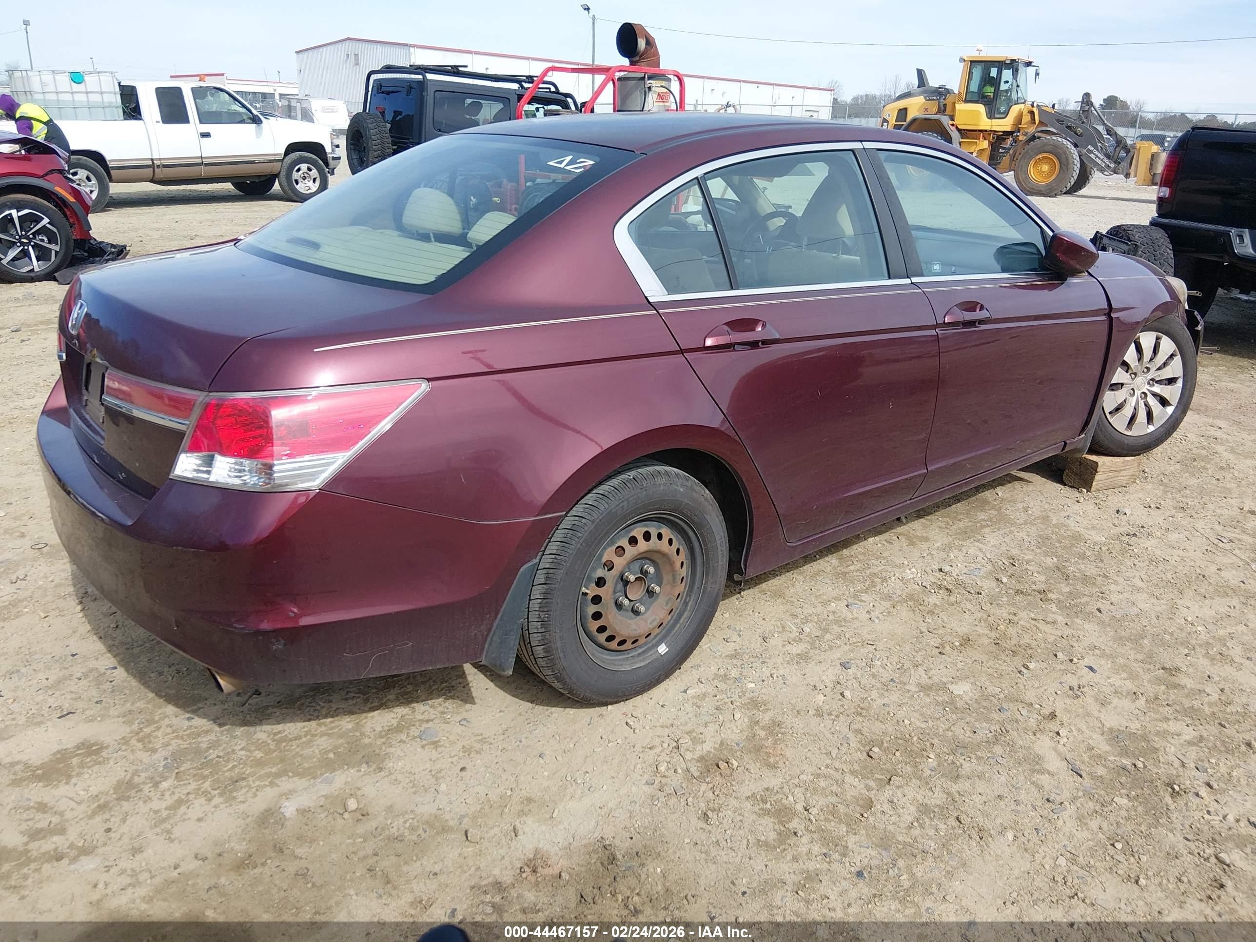 2011 Honda Accord 2.4 Lx Темно-бордовый vin: 1HGCP2F37BA071183