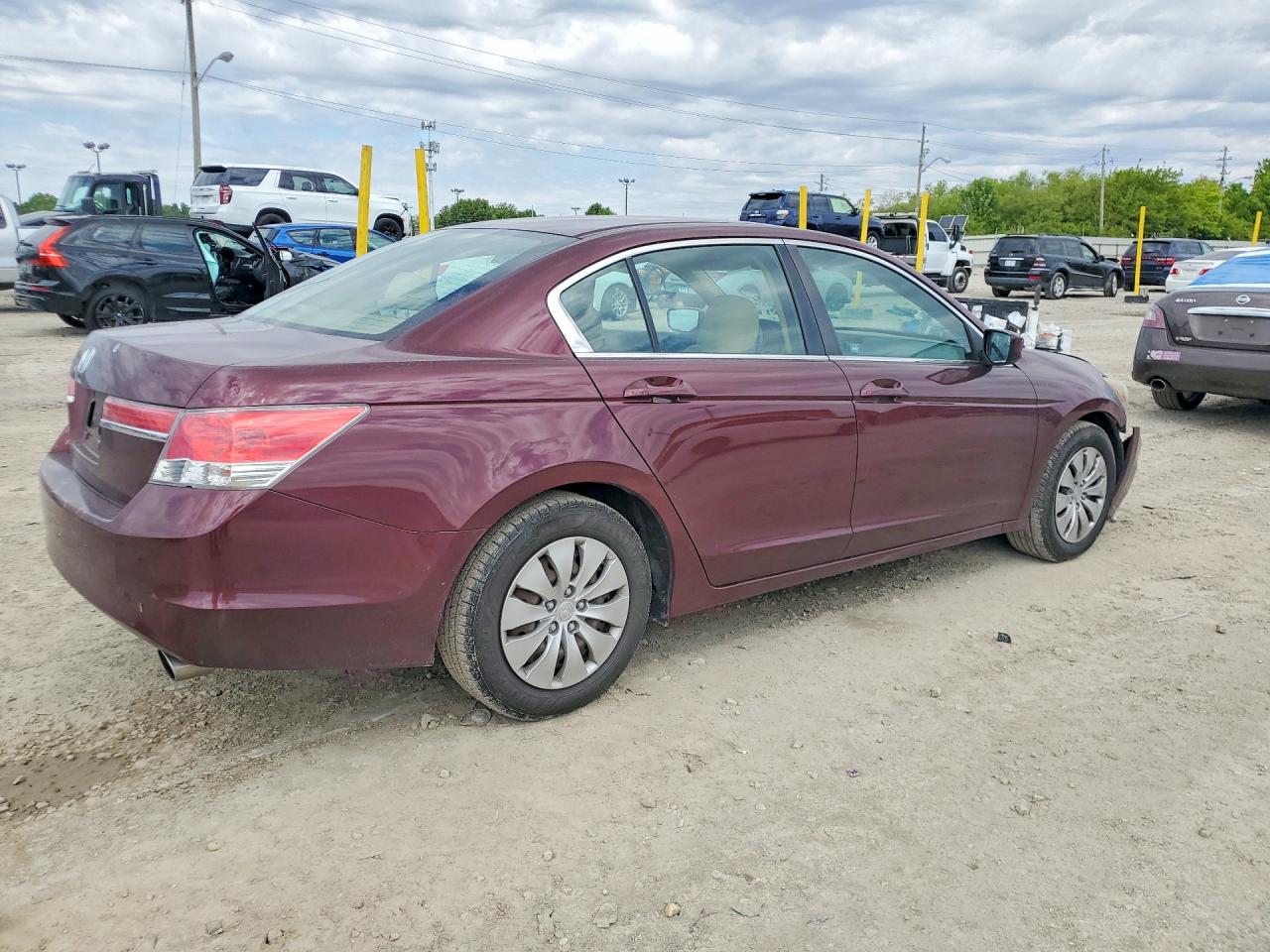 2011 Honda Accord Lx Maroon vin: 1HGCP2F37BA084130